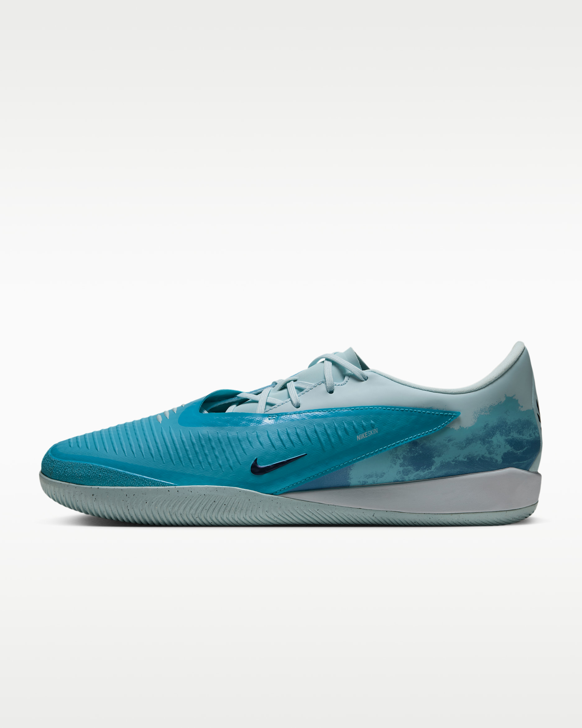 Nike Phantom 6 Low Academy "Erling Haaland" Indoor/Court Soccer Shoes - Baltic Blue/Glacier Blue/Blue Eclipse