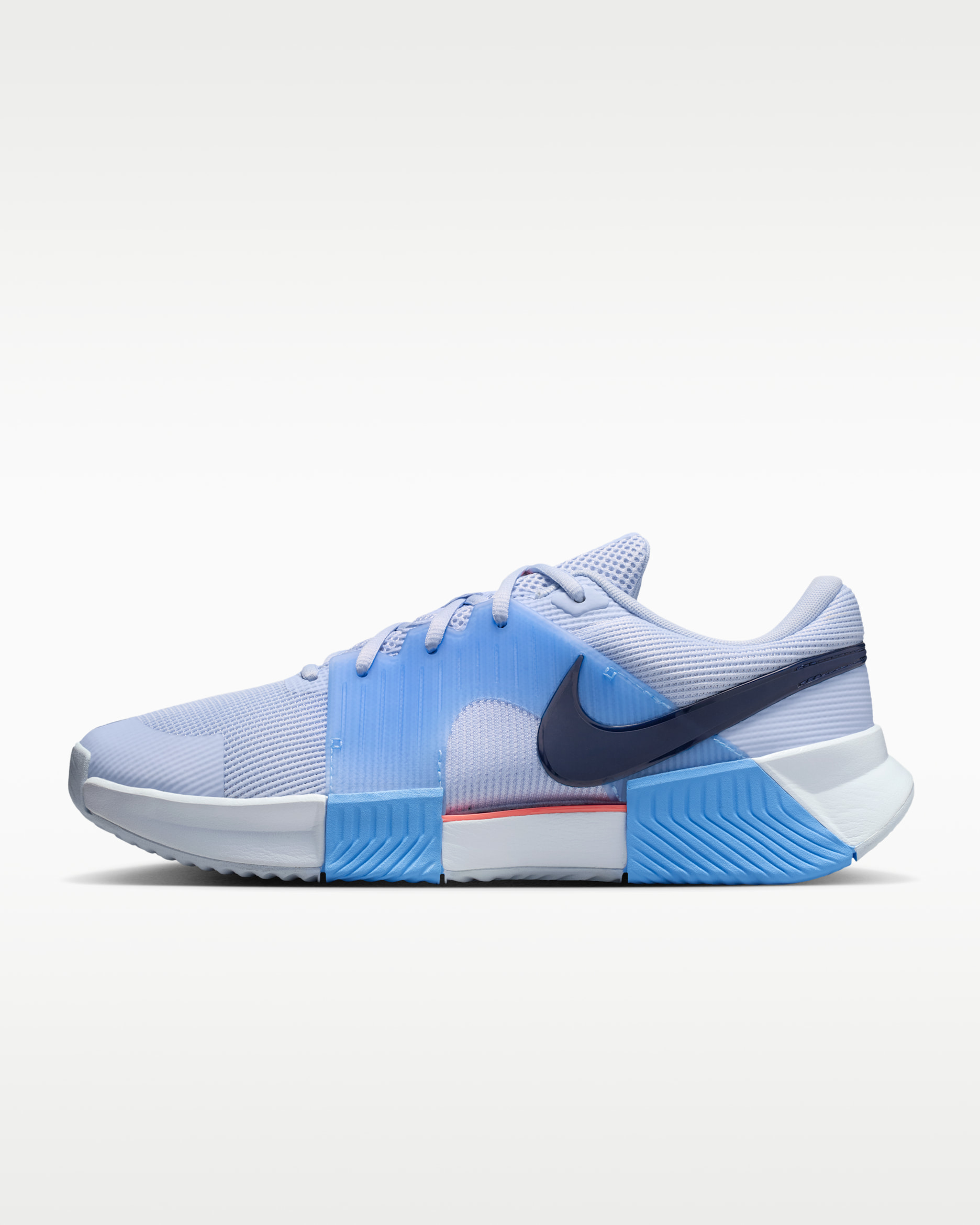 Nike GP Challenge 1.5 Men's Clay Court Tennis Shoes - Hydrogen Blue/University Blue/Hot Lava/Midnight Navy