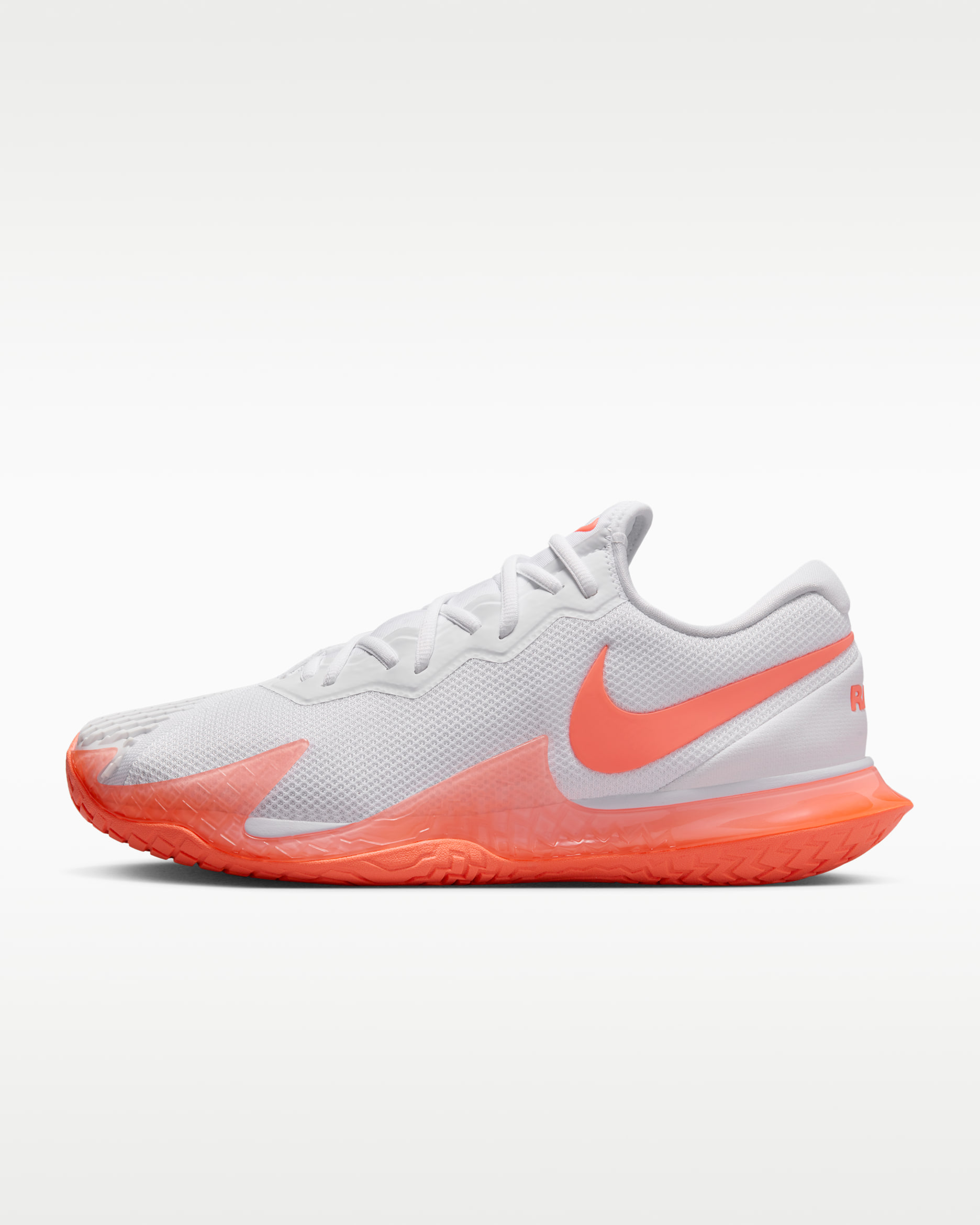 รองเท้าเทนนิสฮาร์ดคอร์ทผู้ชาย NikeCourt Zoom Vapor Cage 4 Rafa - ขาว/ขาว/Bright Mango