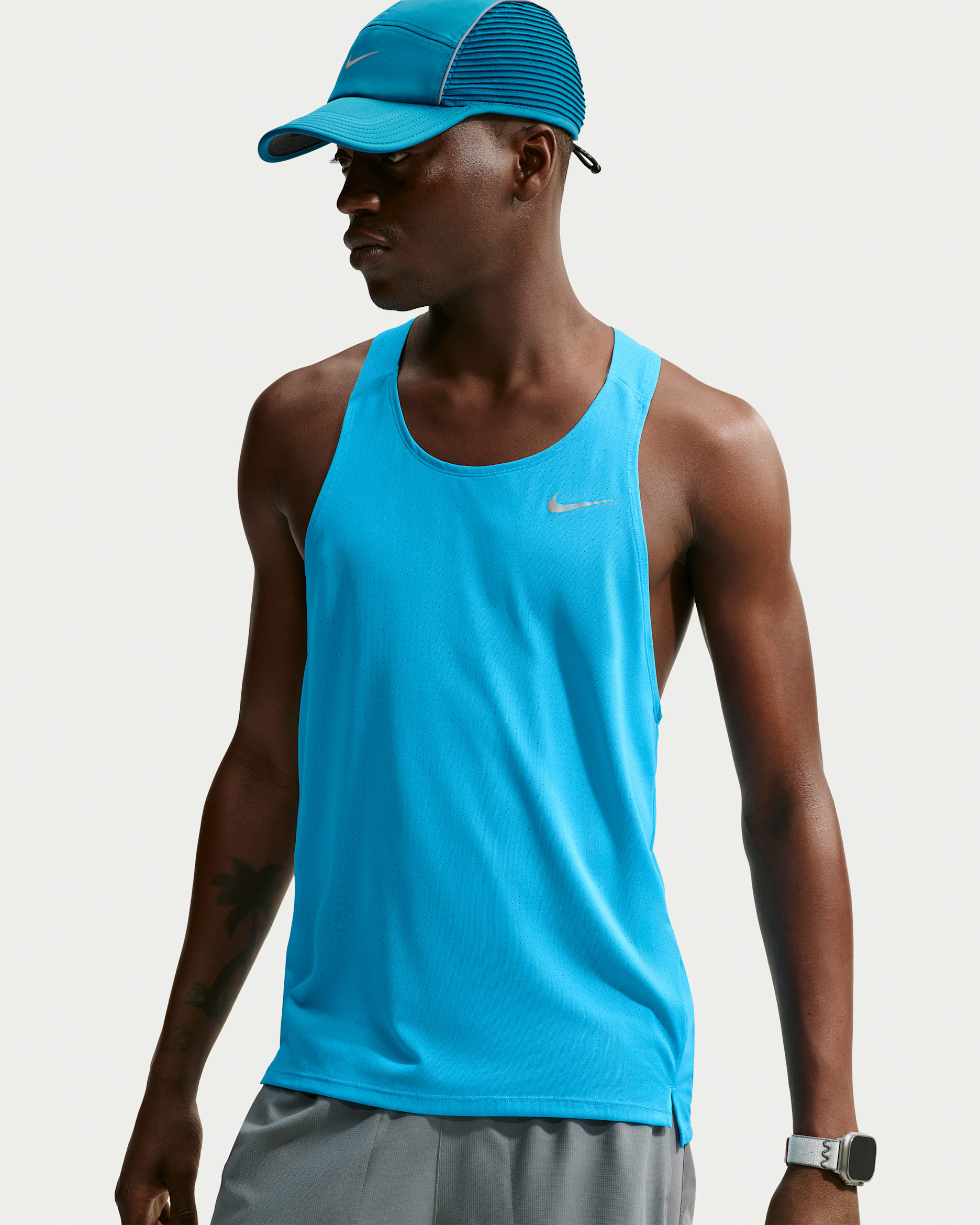 Ανδρική φανέλα για τρέξιμο Dri-FIT Nike Fast - Light Current Blue