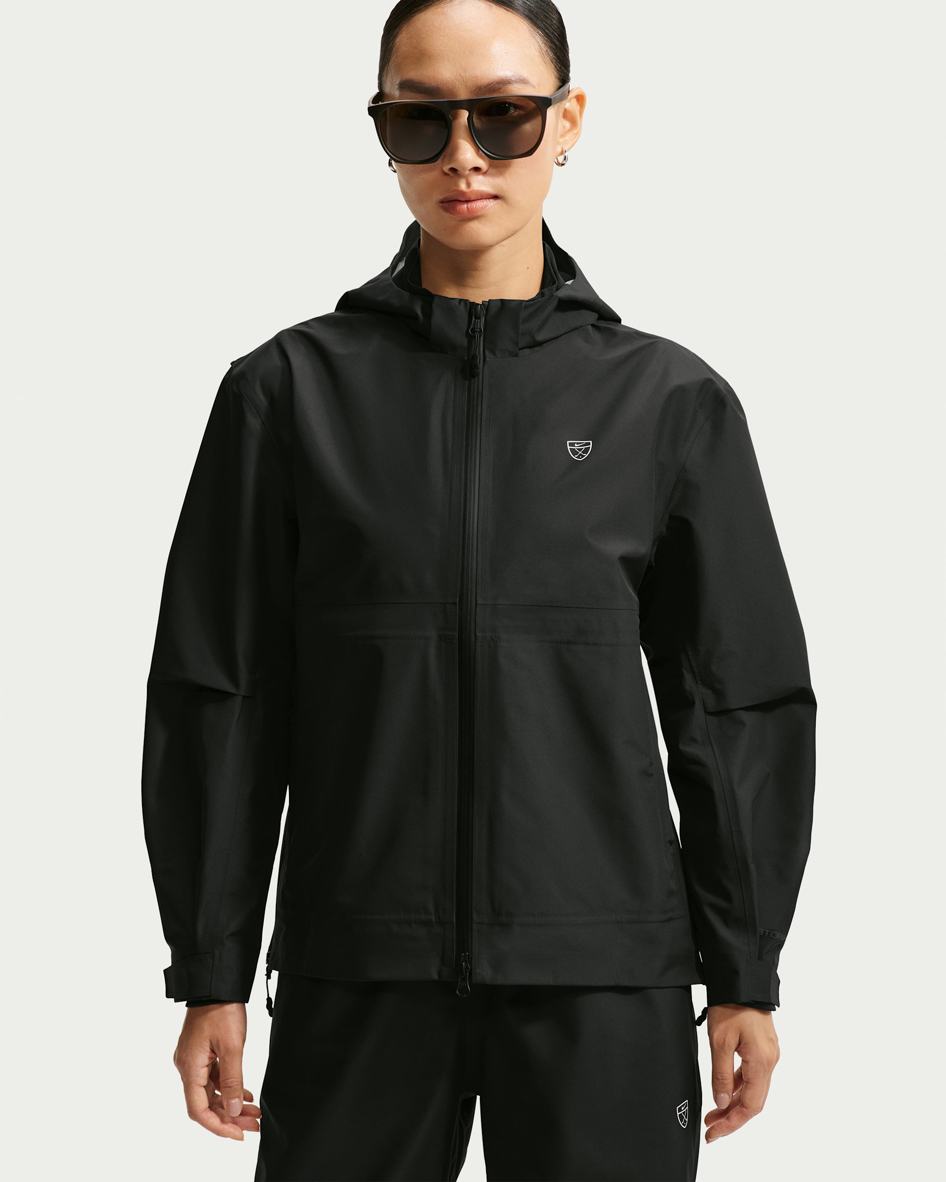 Nike Women's Storm-FIT ADV Golf Full-Zip Jacket - Black/White
