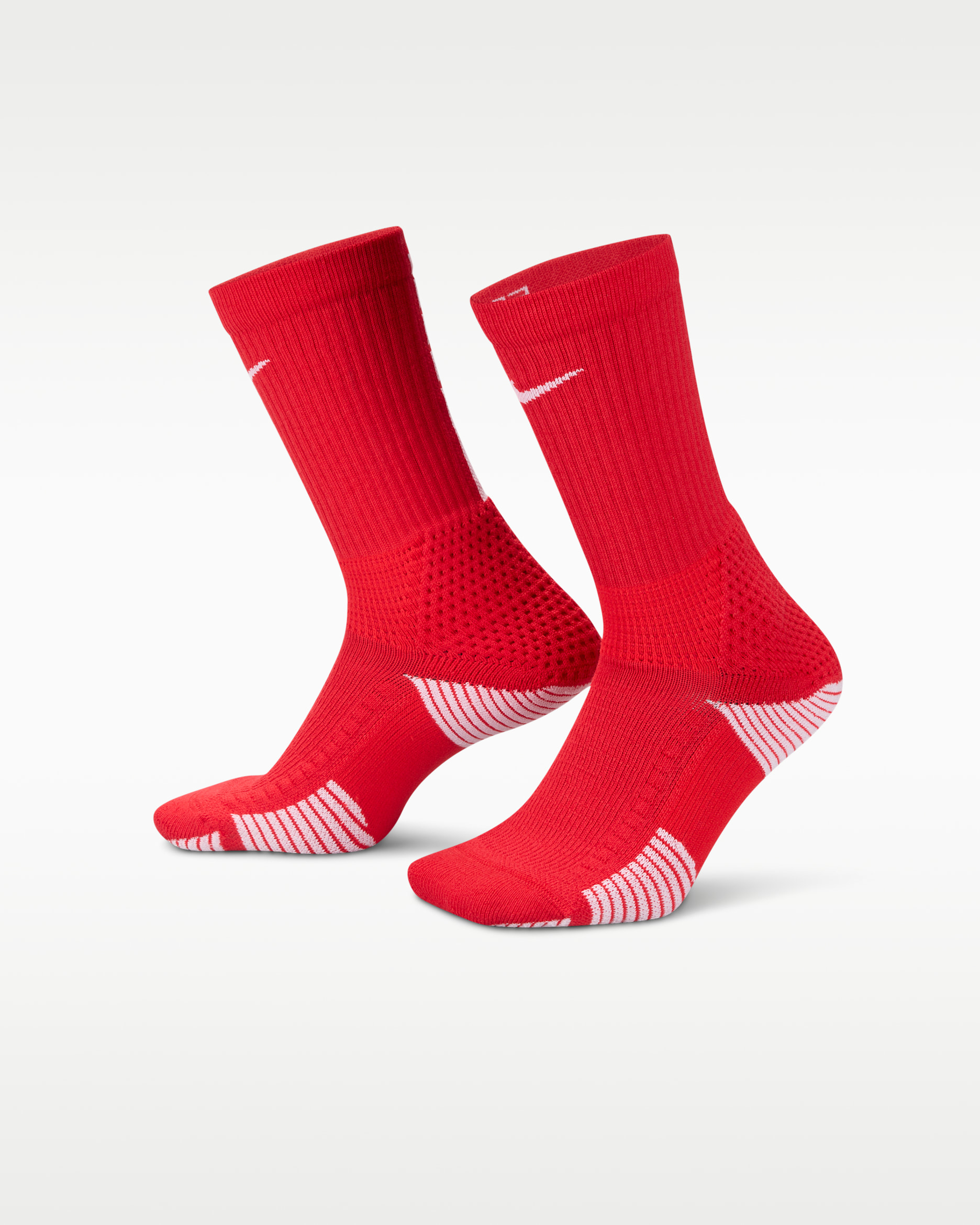 Nike Elite 2.0 緩震中筒襪 (1 雙) - University Red/白色/白色