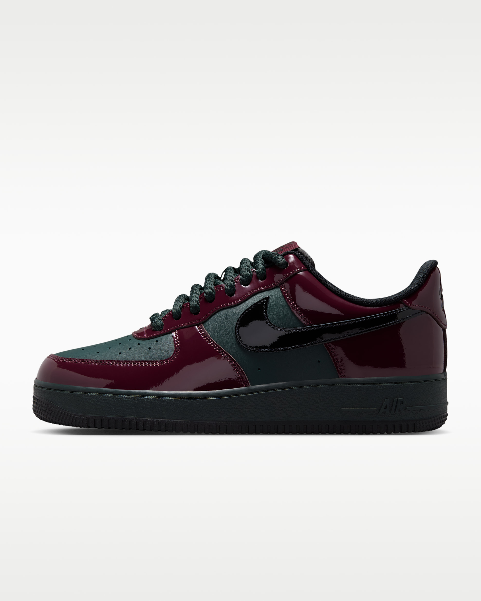 Nike Air Force 1 '07 LV8 Men's Shoes - Black Spruce/Burgundy Crush/Black