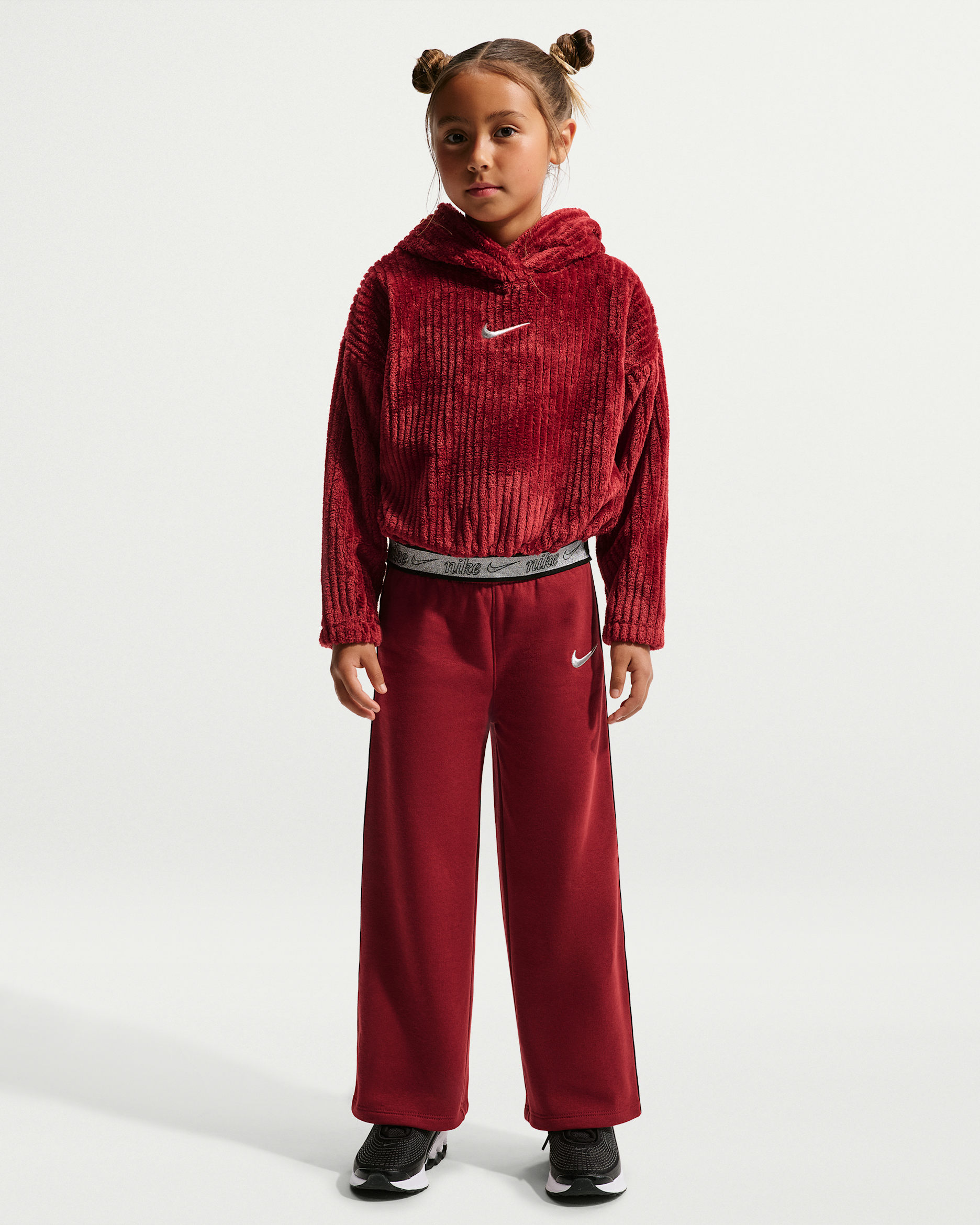 Nike Little Kids' Swoosh Sparkle 2-Piece Pants Set - Team Red