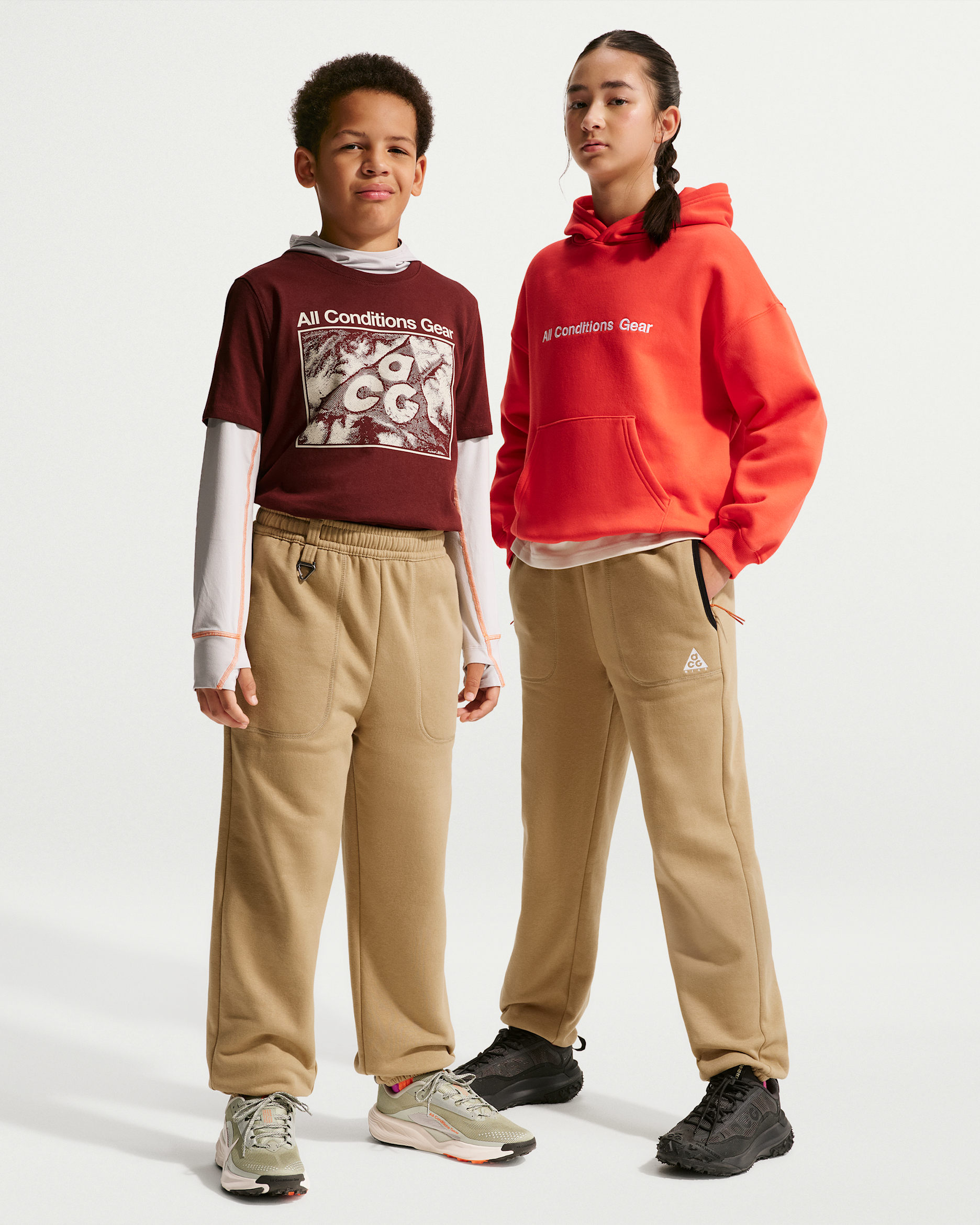 Pants de tejido Fleece para niños talla grande Nike ACG - Beige paracaídas