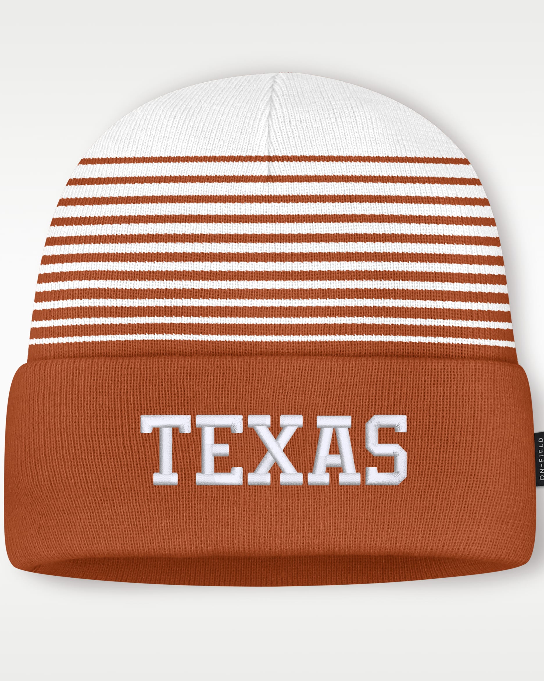 Texas Sideline Utility Men's Nike College Cuffed Beanie - Desert Orange/White