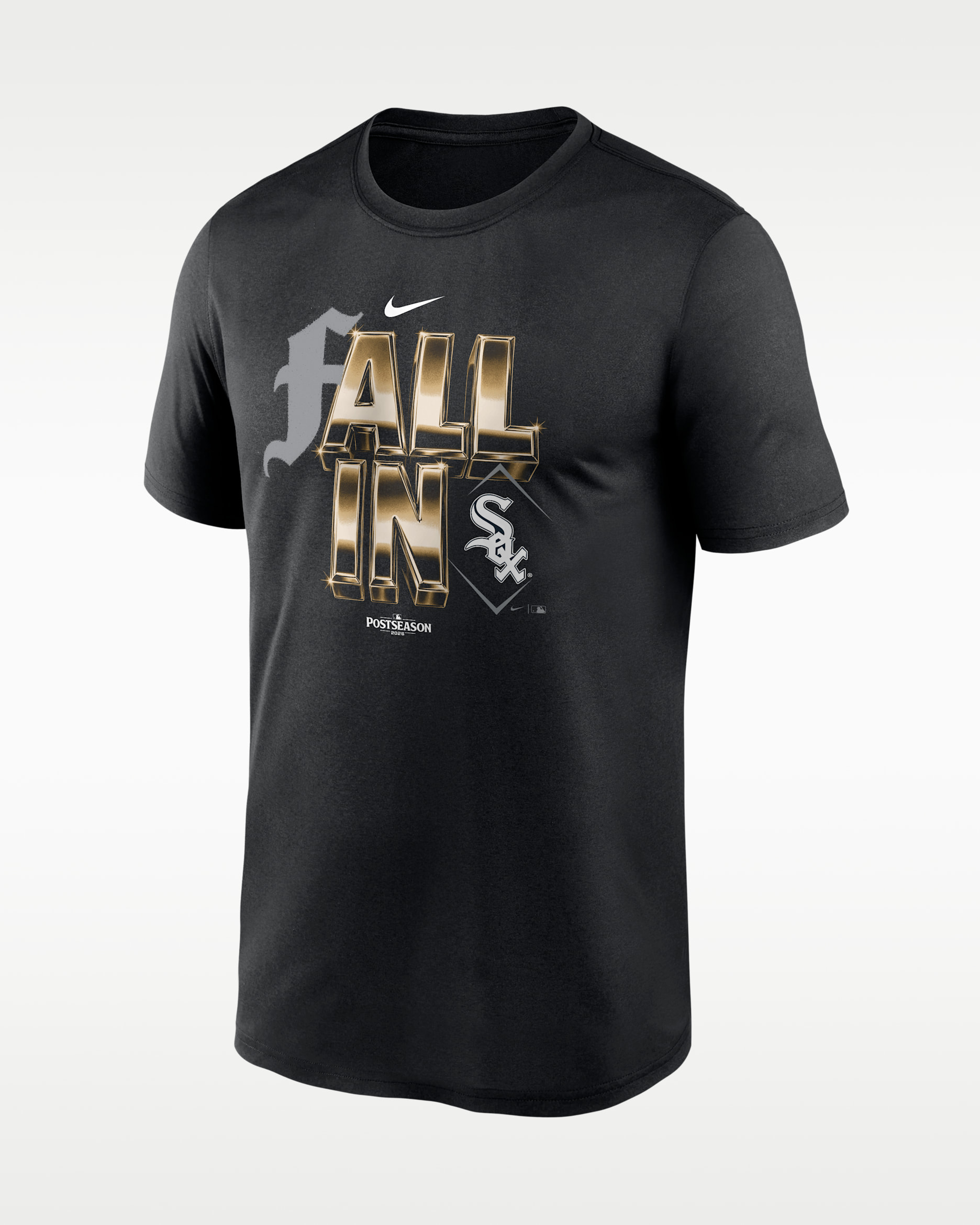 Chicago White Sox 2026 Postseason Fall In Legend Men's Nike Dri-FIT MLB T-Shirt - Black