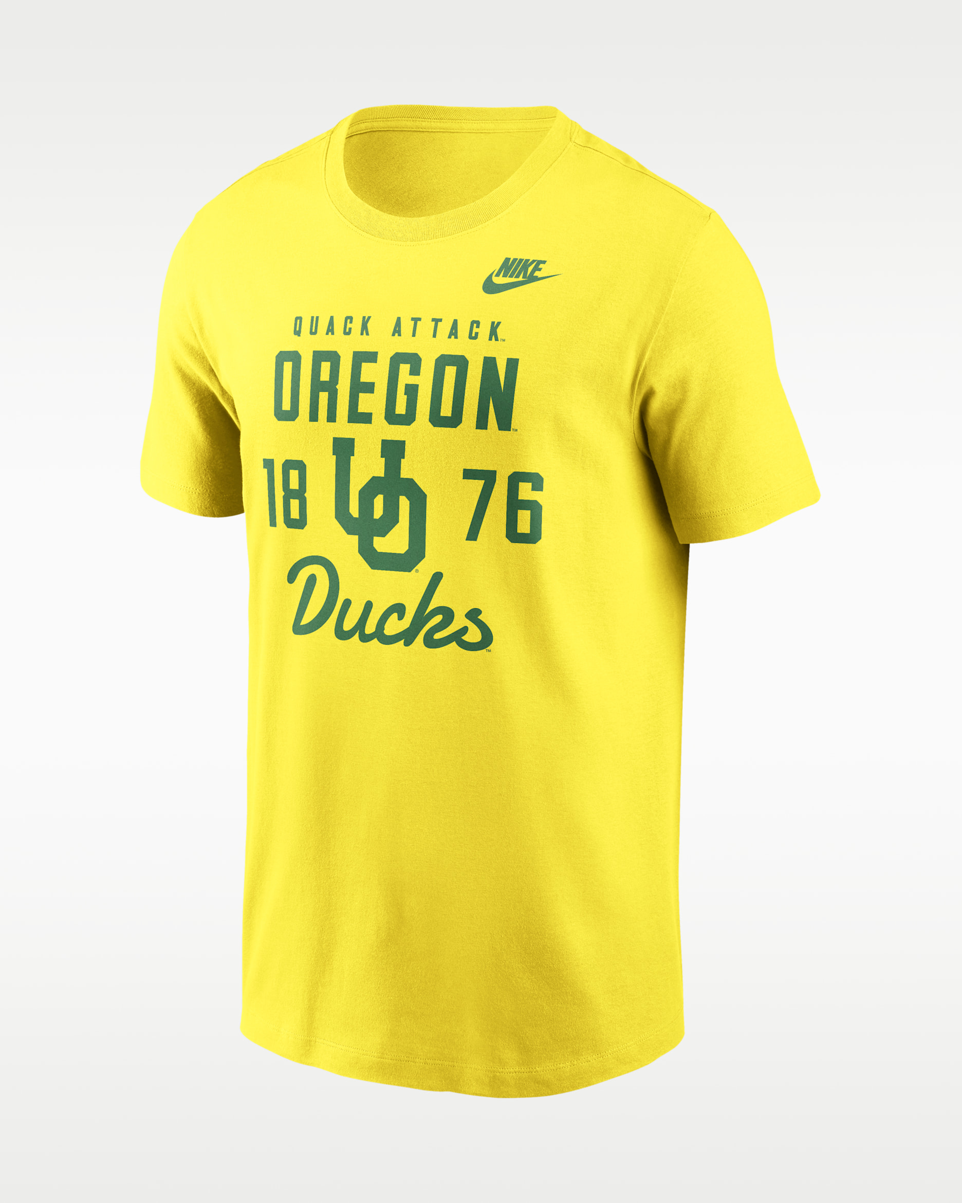Oregon Legacy Stacked Est Men's Nike College T-Shirt - Yellow