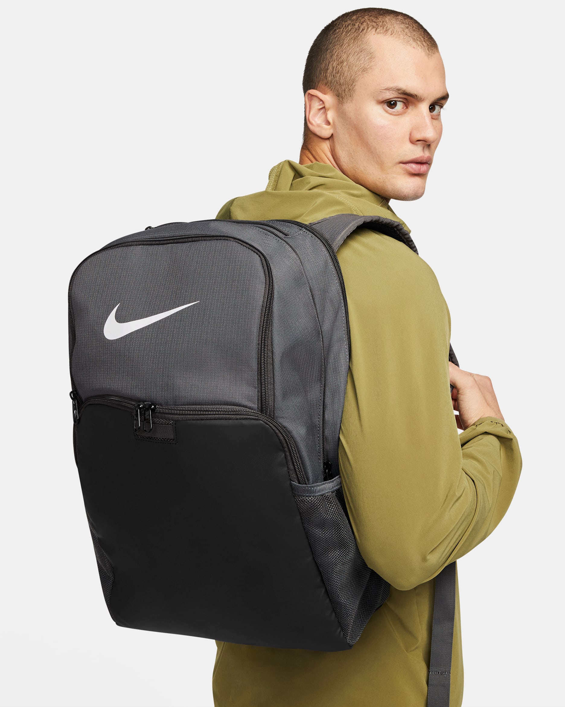Nike Brasilia 9.5 Training Backpack (Extra Large, 30L) - Iron Grey/Black/White