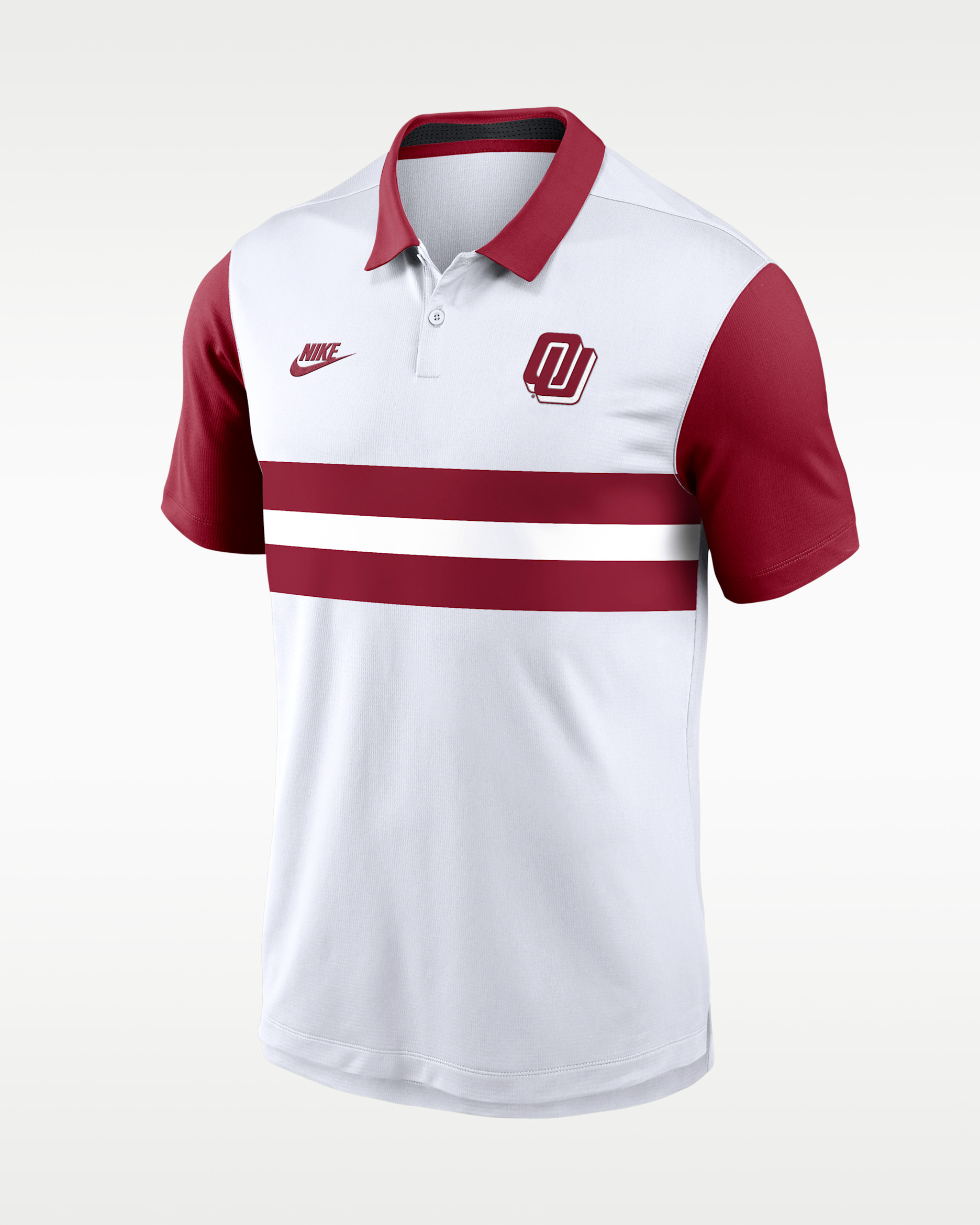 Oklahoma Legacy Vapor Men's Nike Dri-FIT College Polo - White/Crimson