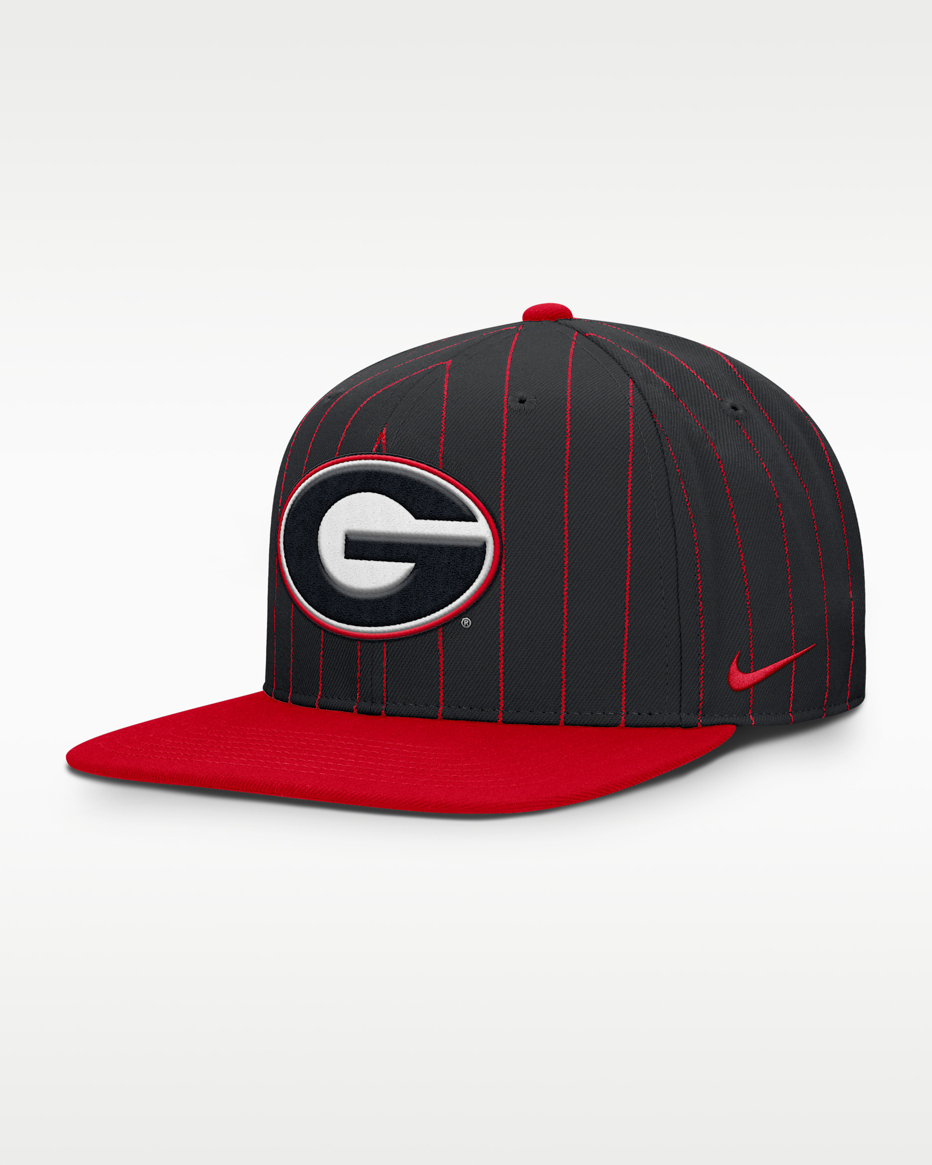 Georgia Primetime Pin Stripe 2-Tone Men's Nike Dri-FIT College Adjustable Hat - Black