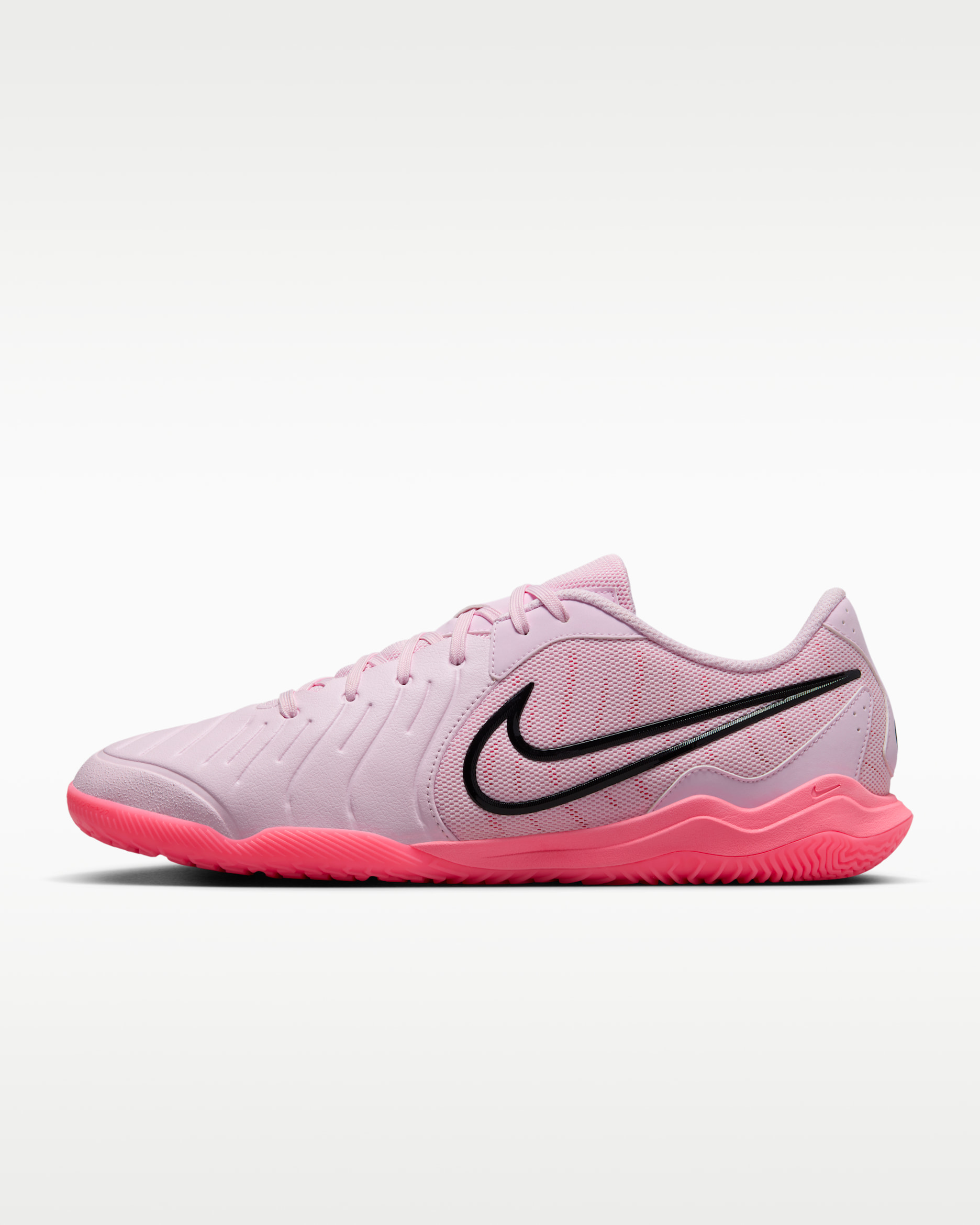 Nike Tiempo Legend 10 Academy Indoor Court Low-Top Football Shoes - Pink Foam/Port Wine