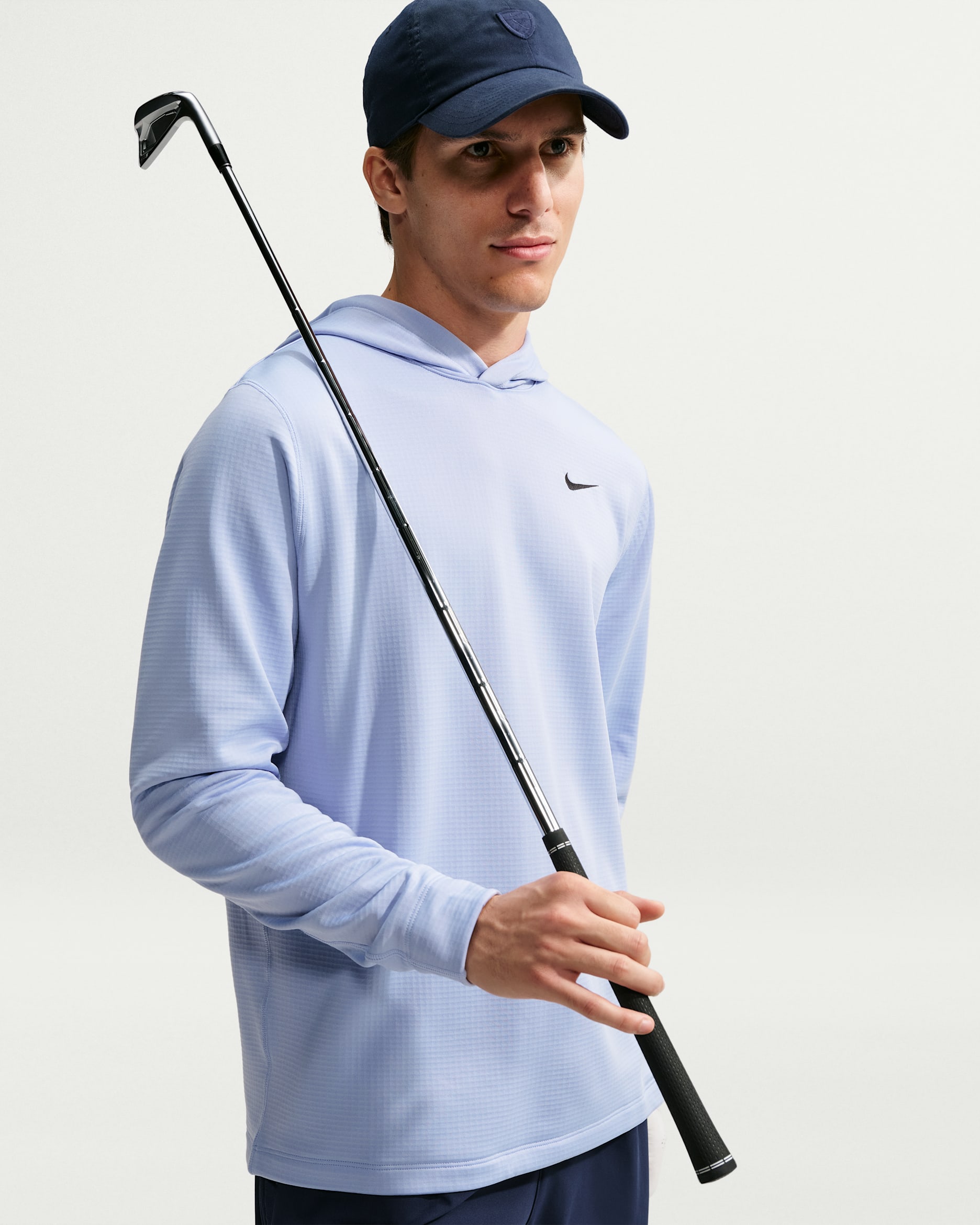 Nike Velocity Therma-FIT golfhettegenser til herre - Purple Fade/Svart
