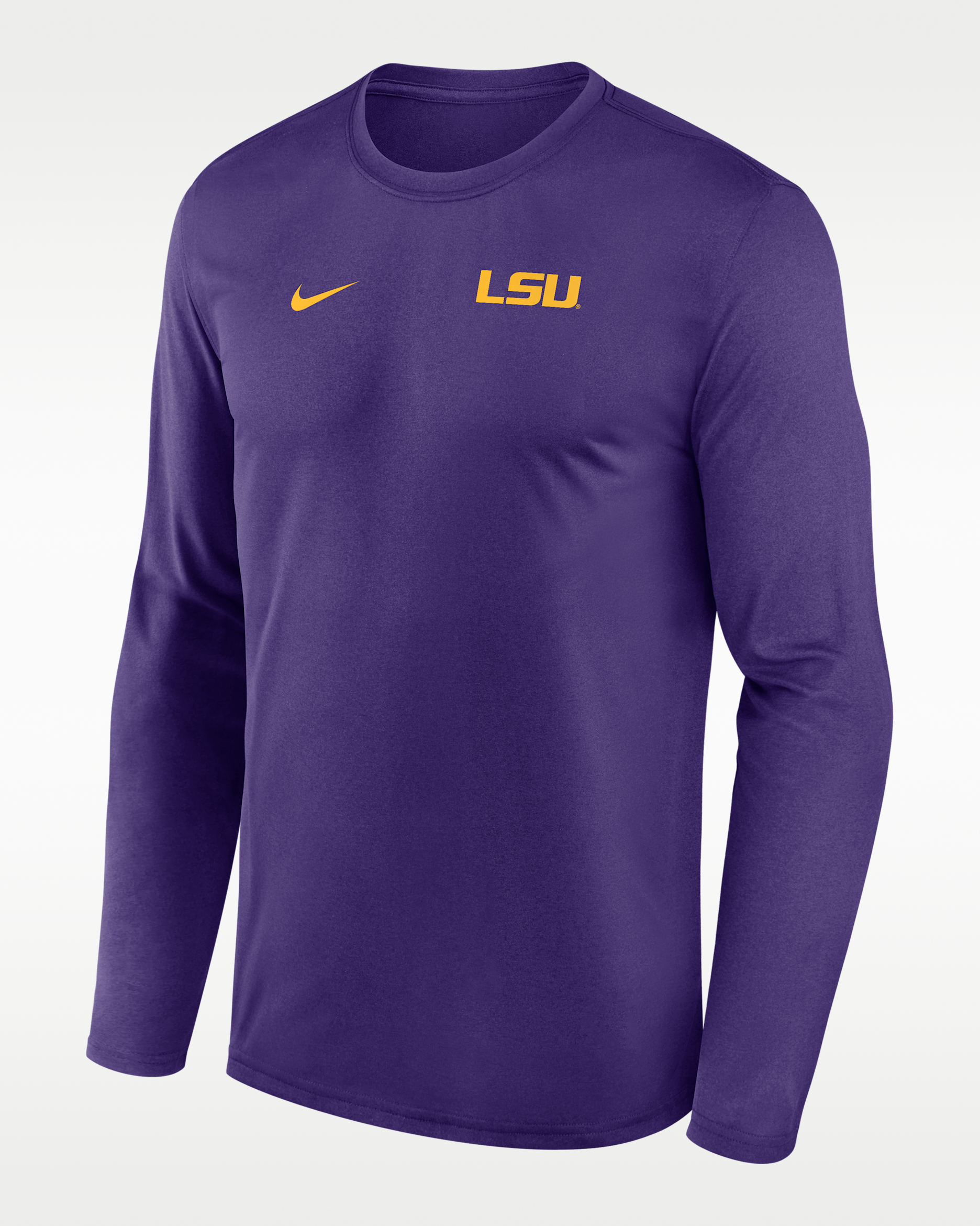 LSU Sideline Legend Small Logo Men's Nike Dri-FIT College Long-Sleeve T-Shirt - Purple