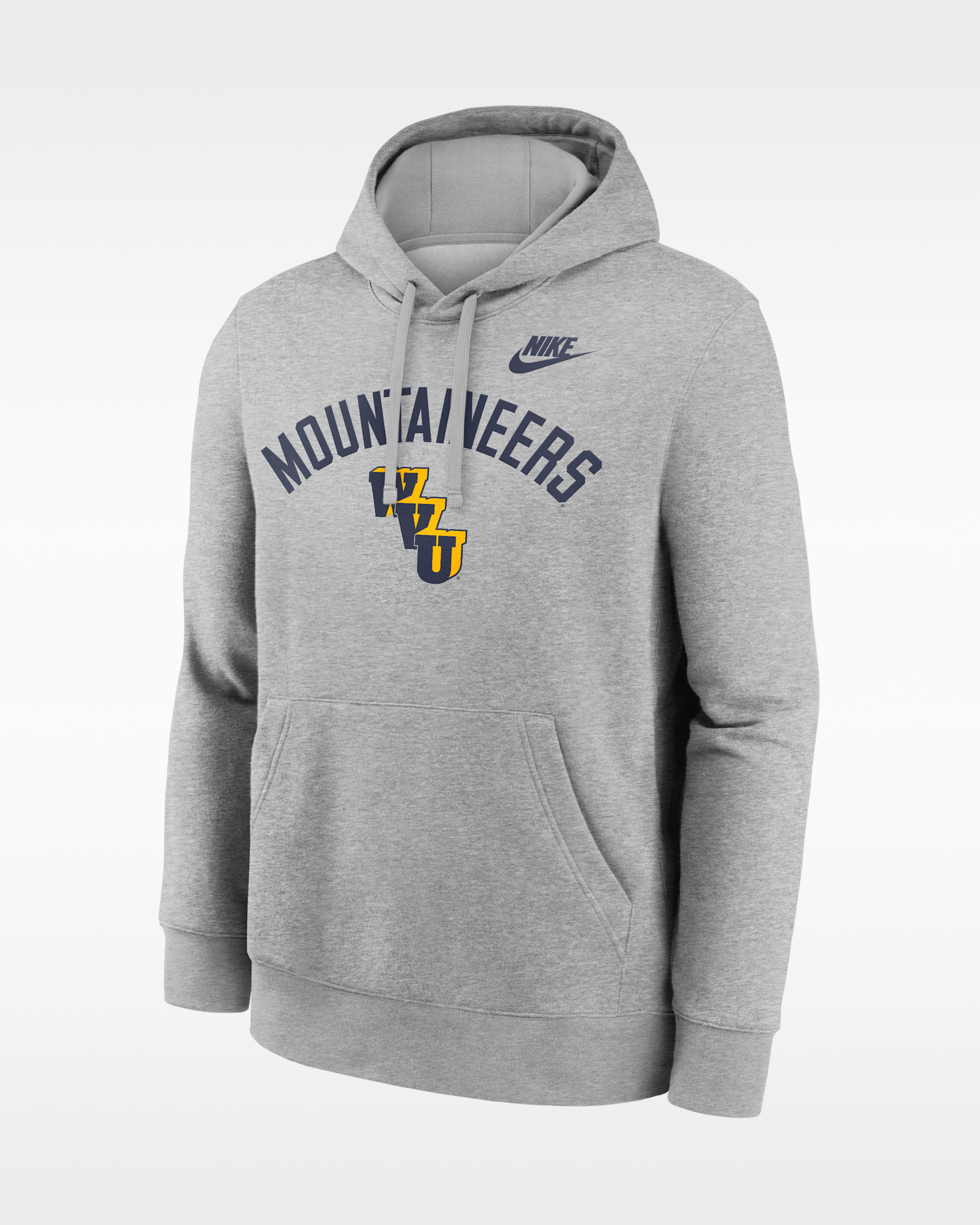 West Virginia Legacy Arch Club Men's Nike College Pullover Hoodie - Grey Heather