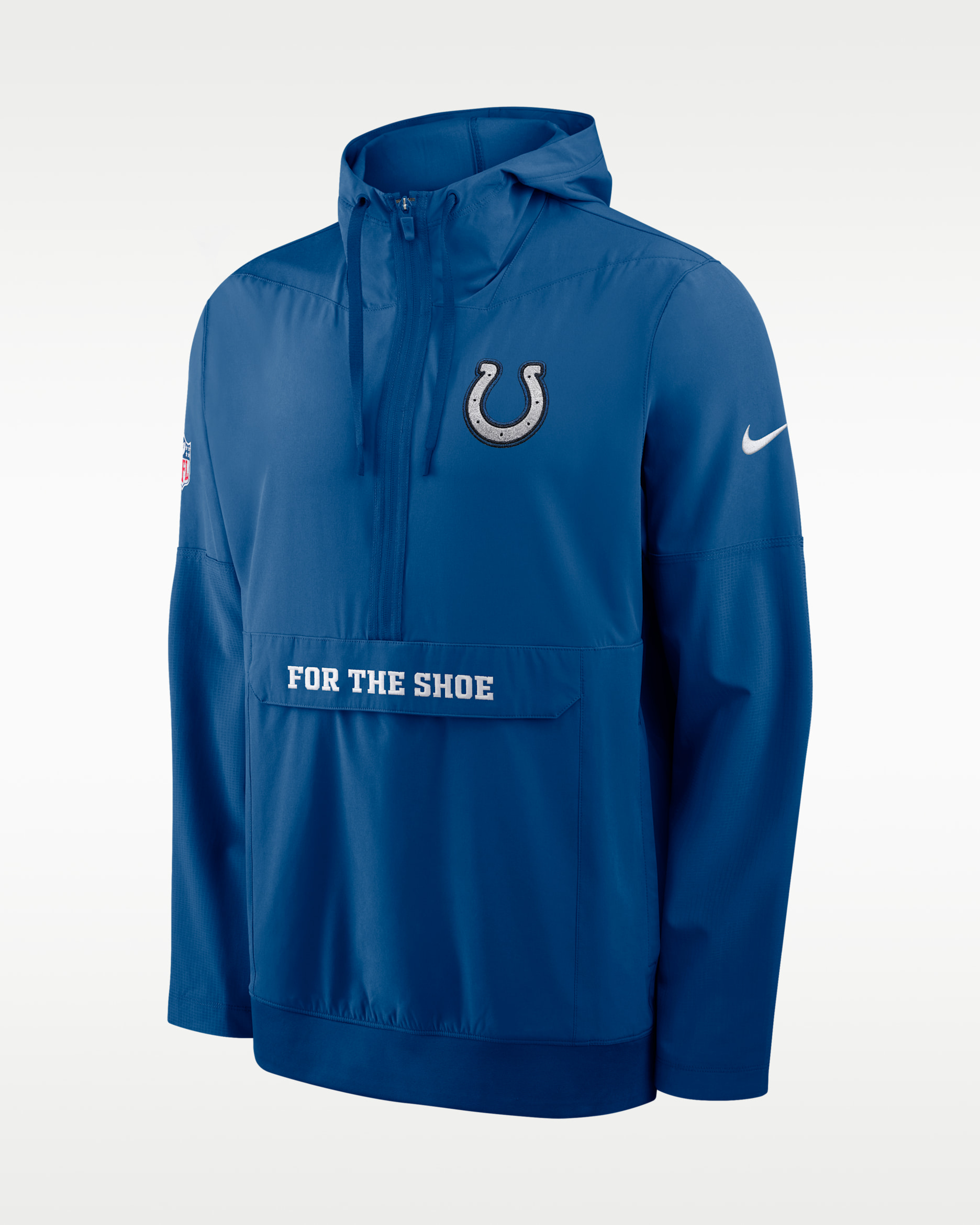 Indianapolis Colts Rivalries Collection Sideline Anorak Men's Nike NFL 1/2-Zip Hooded Jacket - Royal