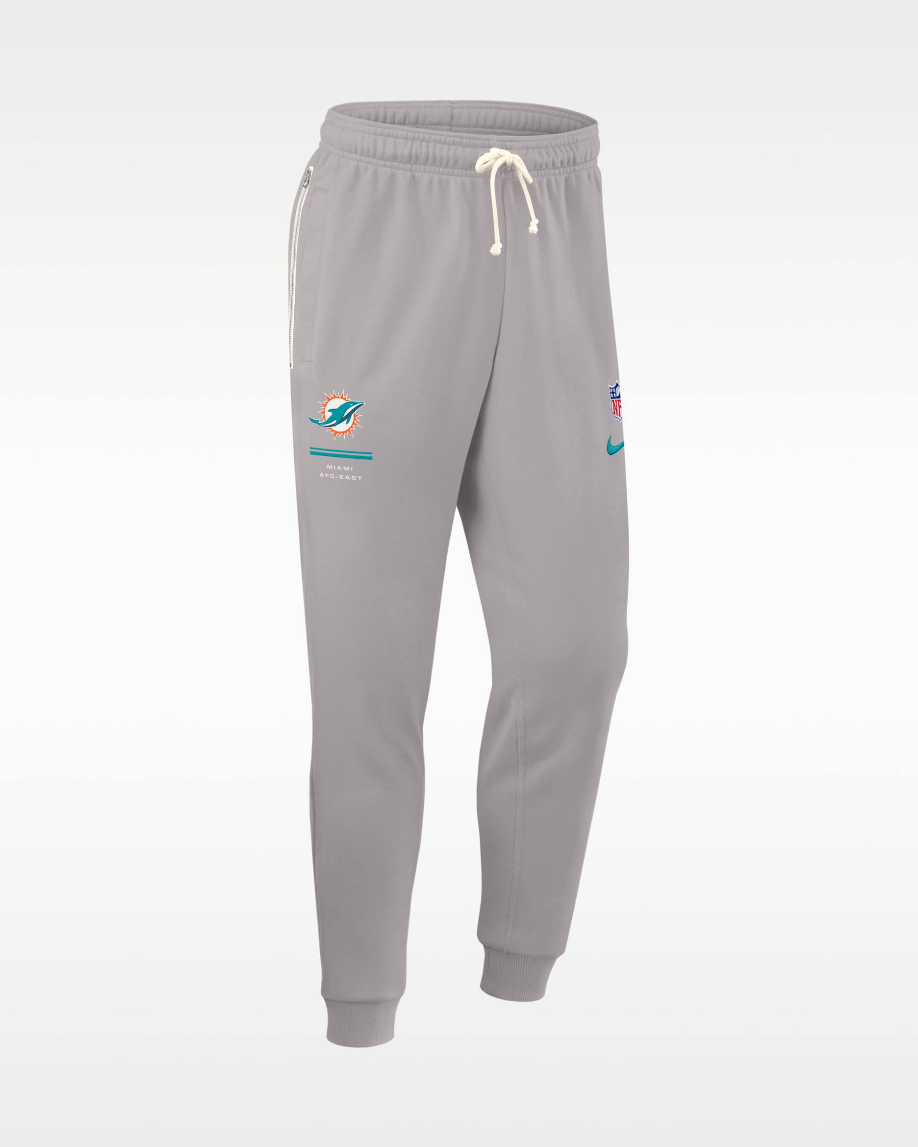 Pants Nike Dri-FIT de la NFL de pierna entallada para hombre Miami Dolphins Sideline Standard Issue - Gris