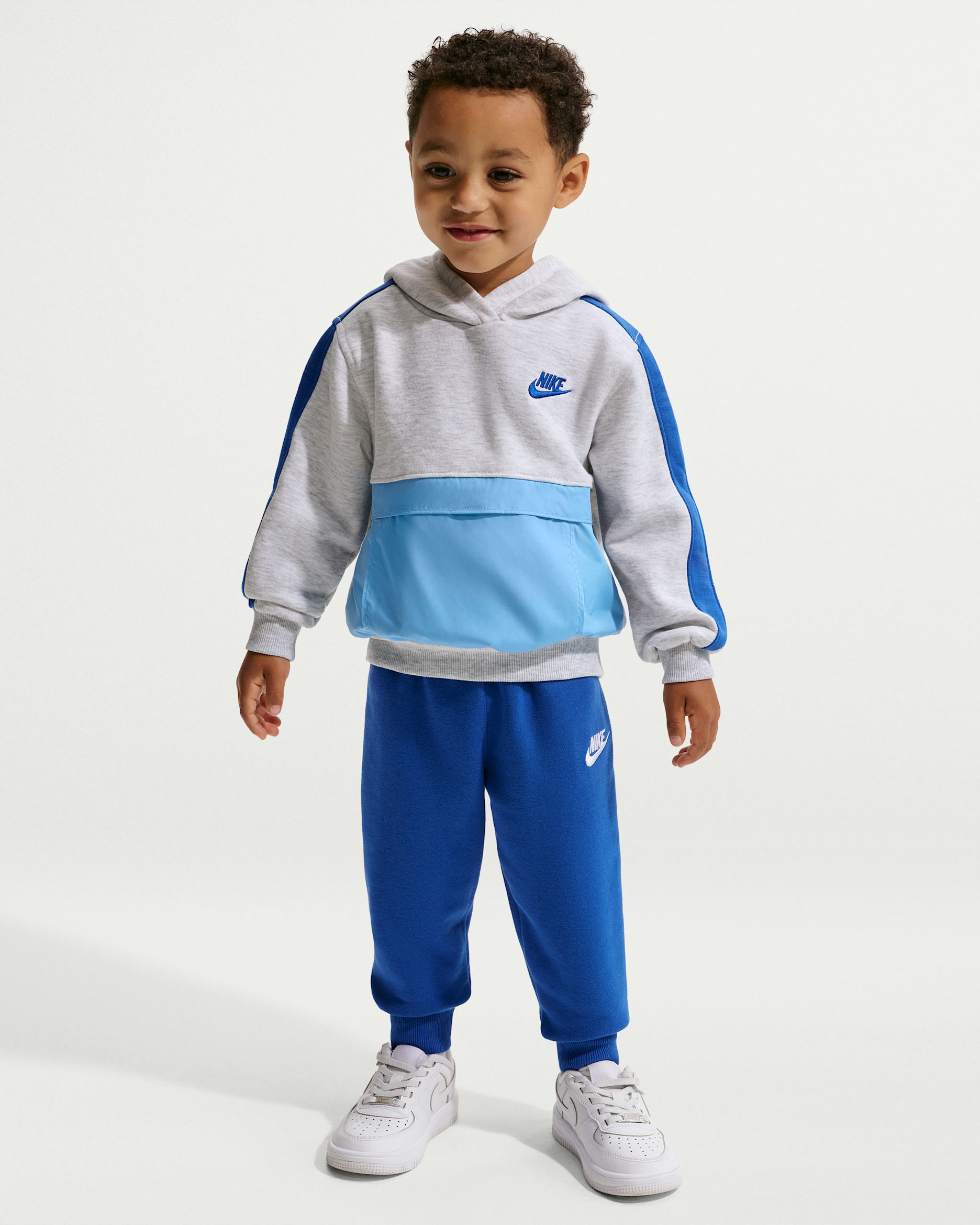 Nike Sportswear Mixed Set med huvtröja i fleece för små barn - Game Royal