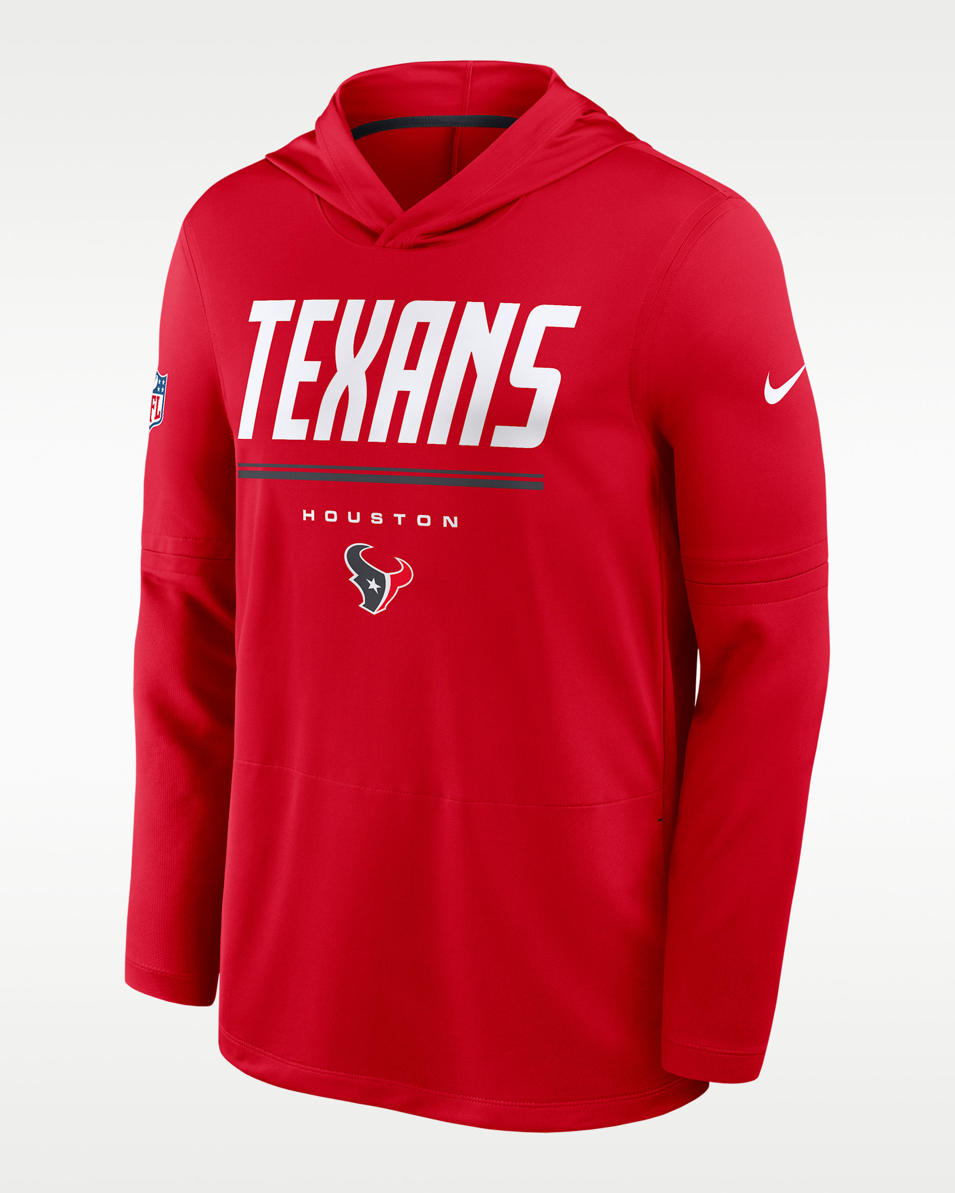 Houston Texans Sideline Men's Nike Dri-FIT NFL Long-Sleeve Hooded Top - Red