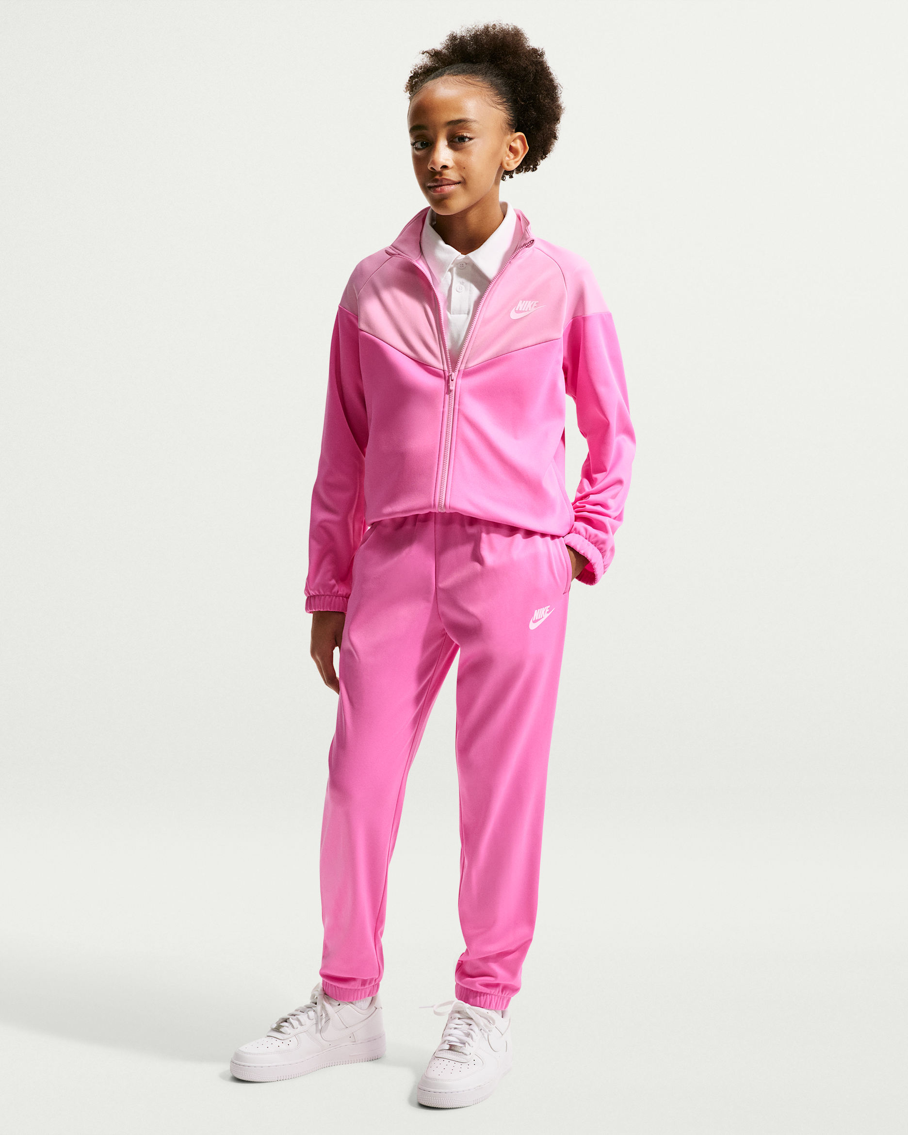 Nike Sportswear Big Kids' Dri-FIT Tracksuit - Playful Pink/Pink Rise/White