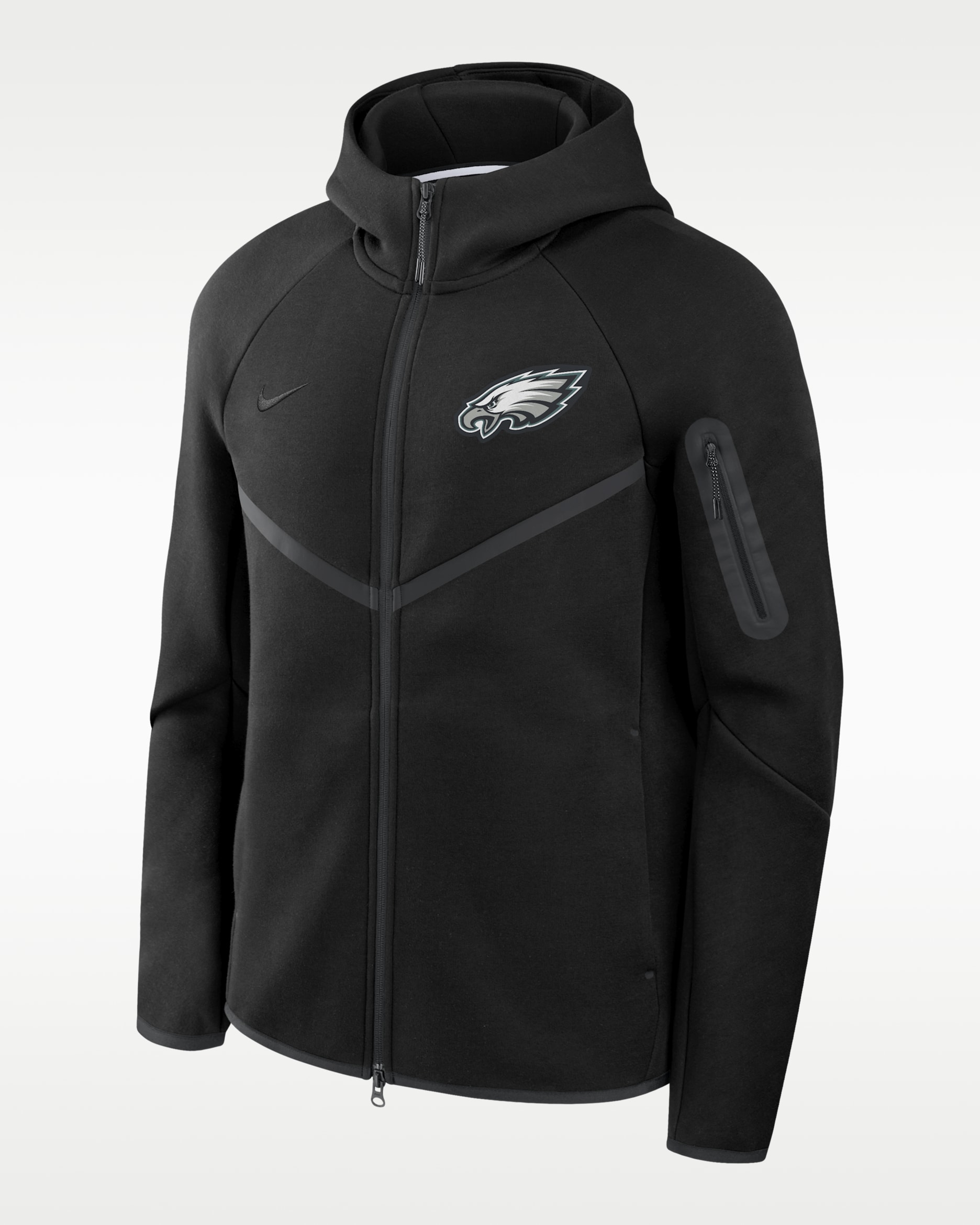 Philadelphia Eagles Tech Fleece Windrunner Men's Nike NFL Full-Zip Hooded Jacket - Black