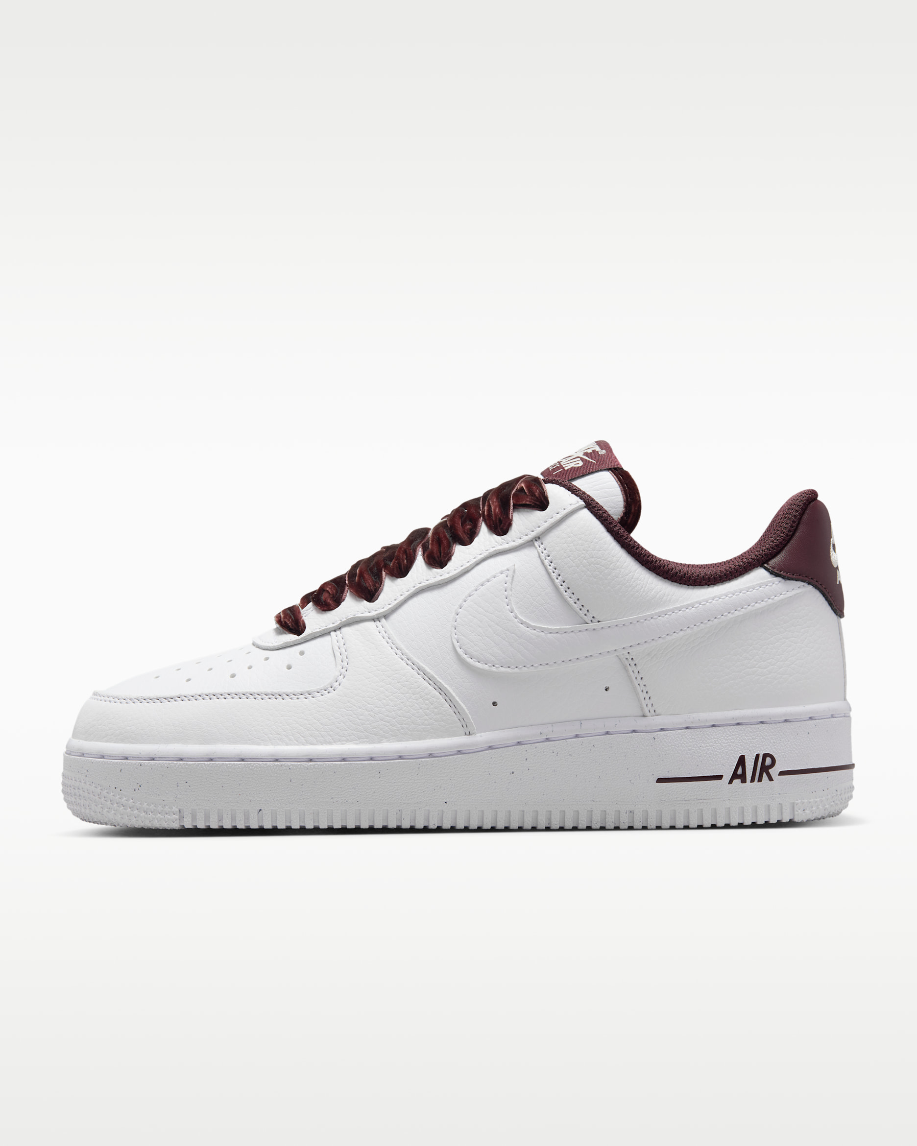 Nike Air Force 1 '07 Vintage Schuh (Damen) - Burgundy Crush/Pale Ivory/Metallic Silver/Weiß