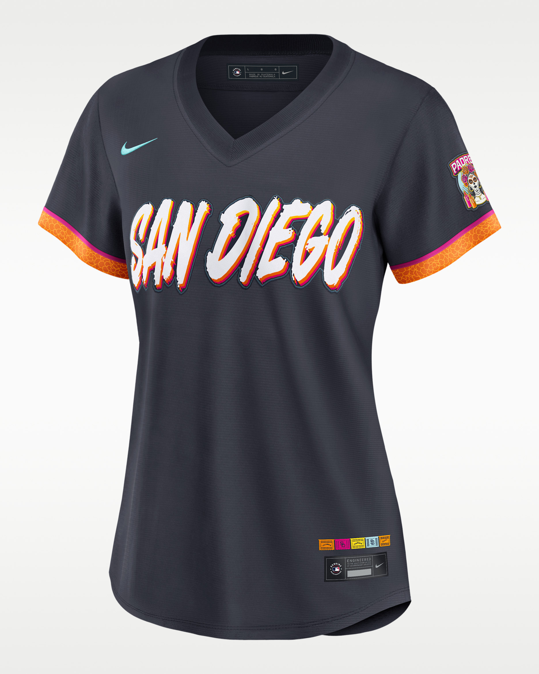Jersey Nike Stadium de la MLB para mujer San Diego Padres City Connect - Negro