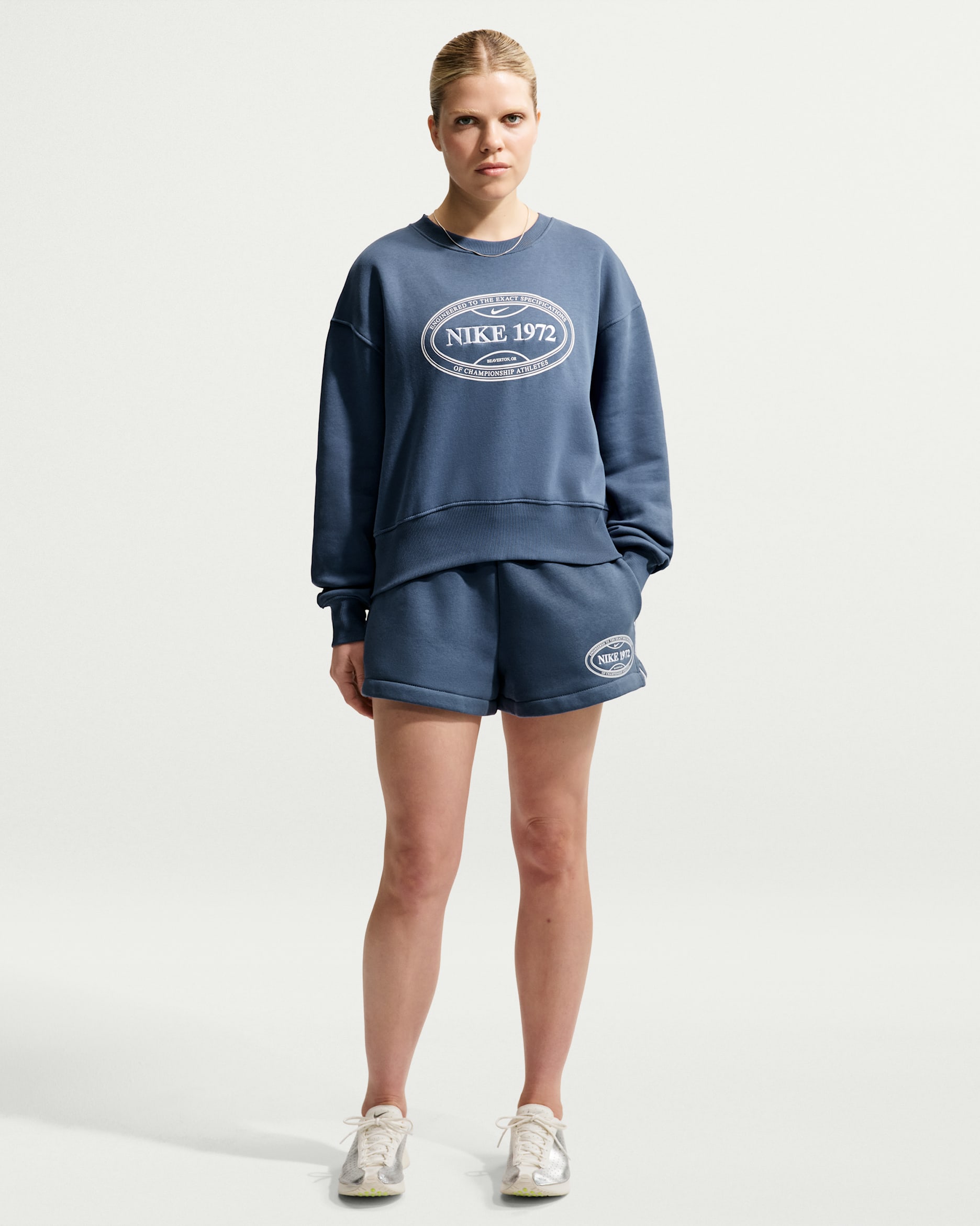 Shorts in fleece Nike Sportswear – Donna - Diffused Blue