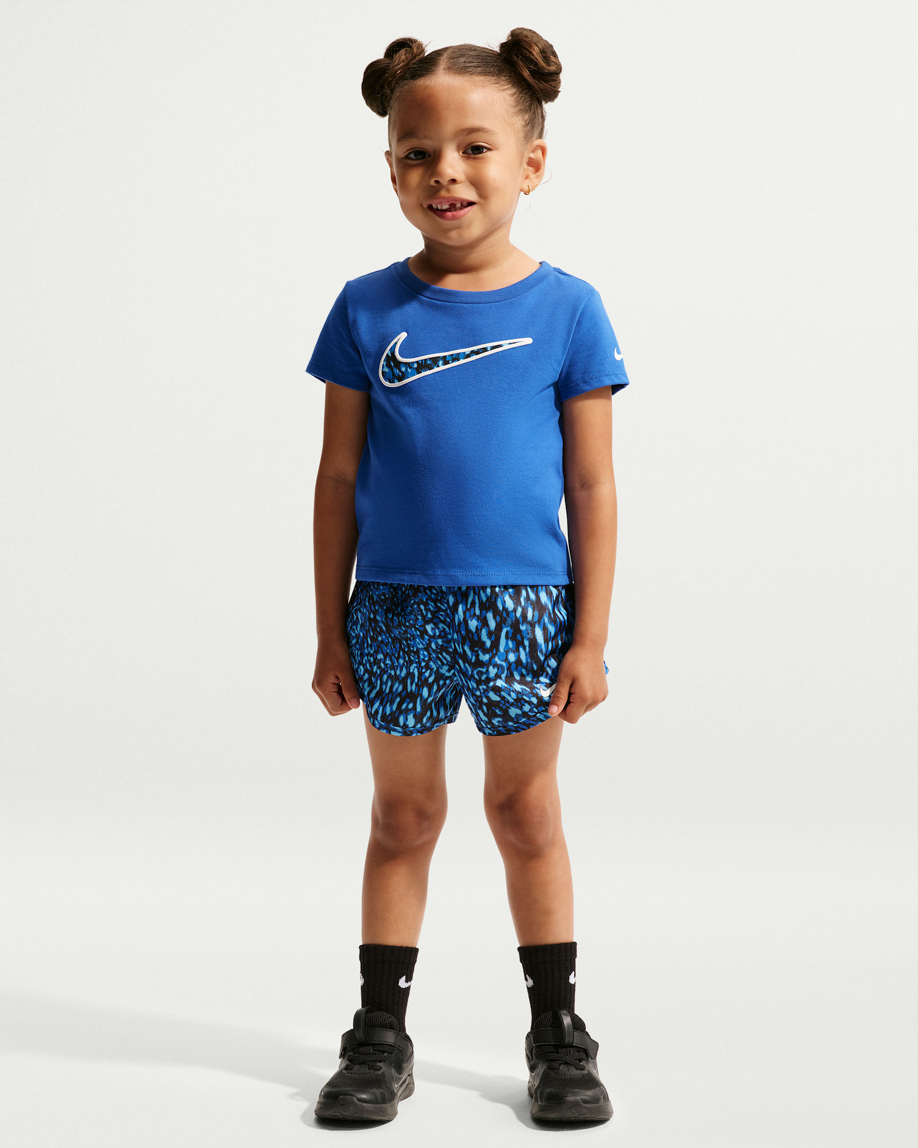 Nike Toddler Dri-FIT Printed 2-Piece Tempo Shorts Set - Game Royal