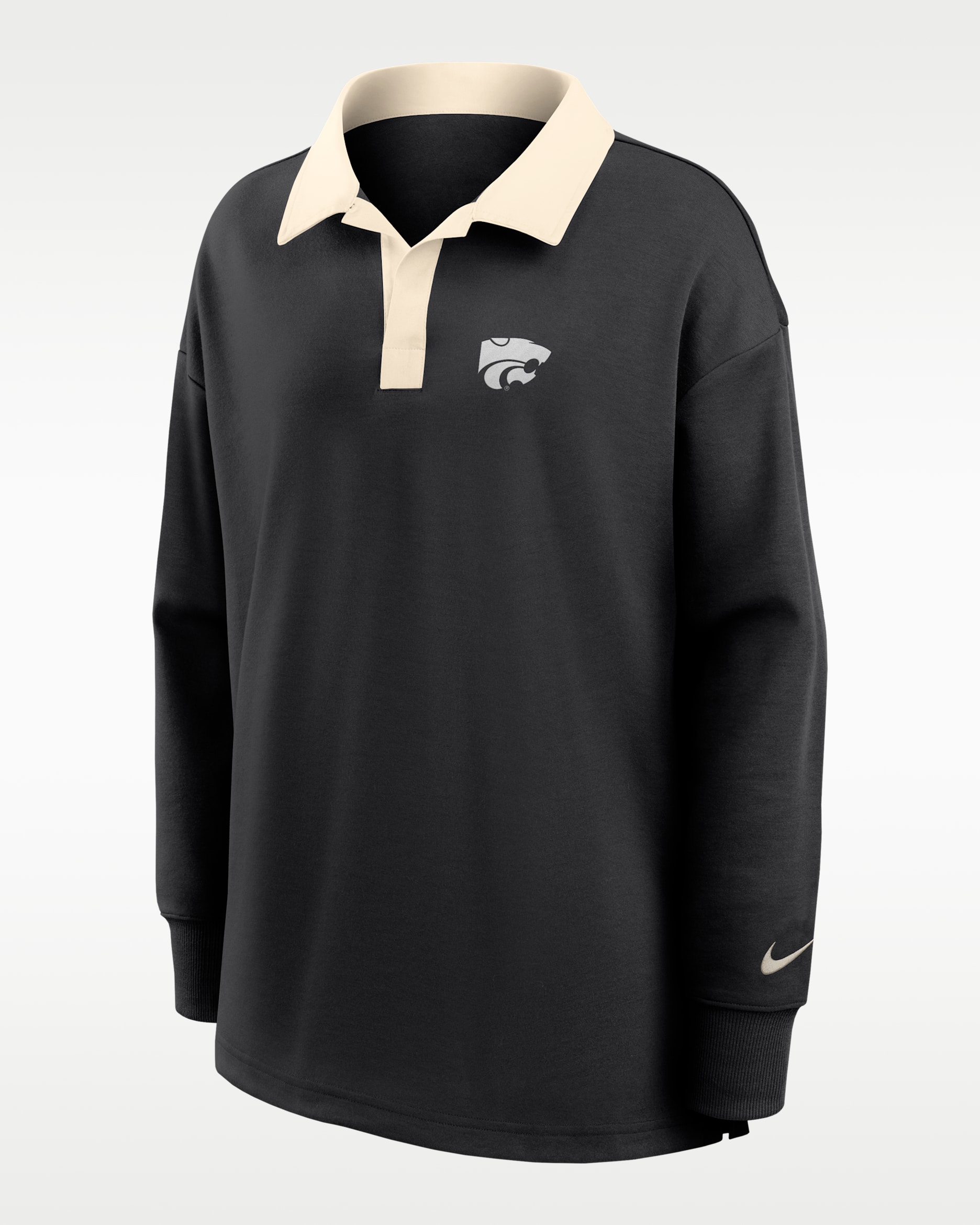 Nike College (Kansas State) Women's Long-Sleeve Polo - Black