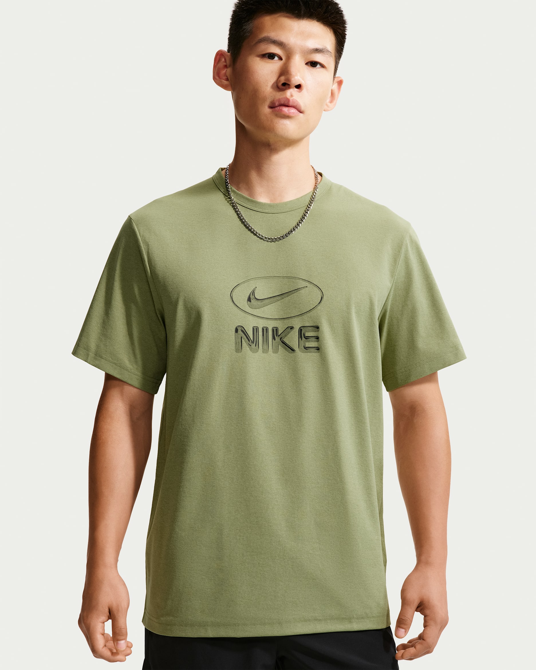 Nike Hyverse Men's Dri-FIT UV Protection Training T-Shirt - Dusty Olive/Black