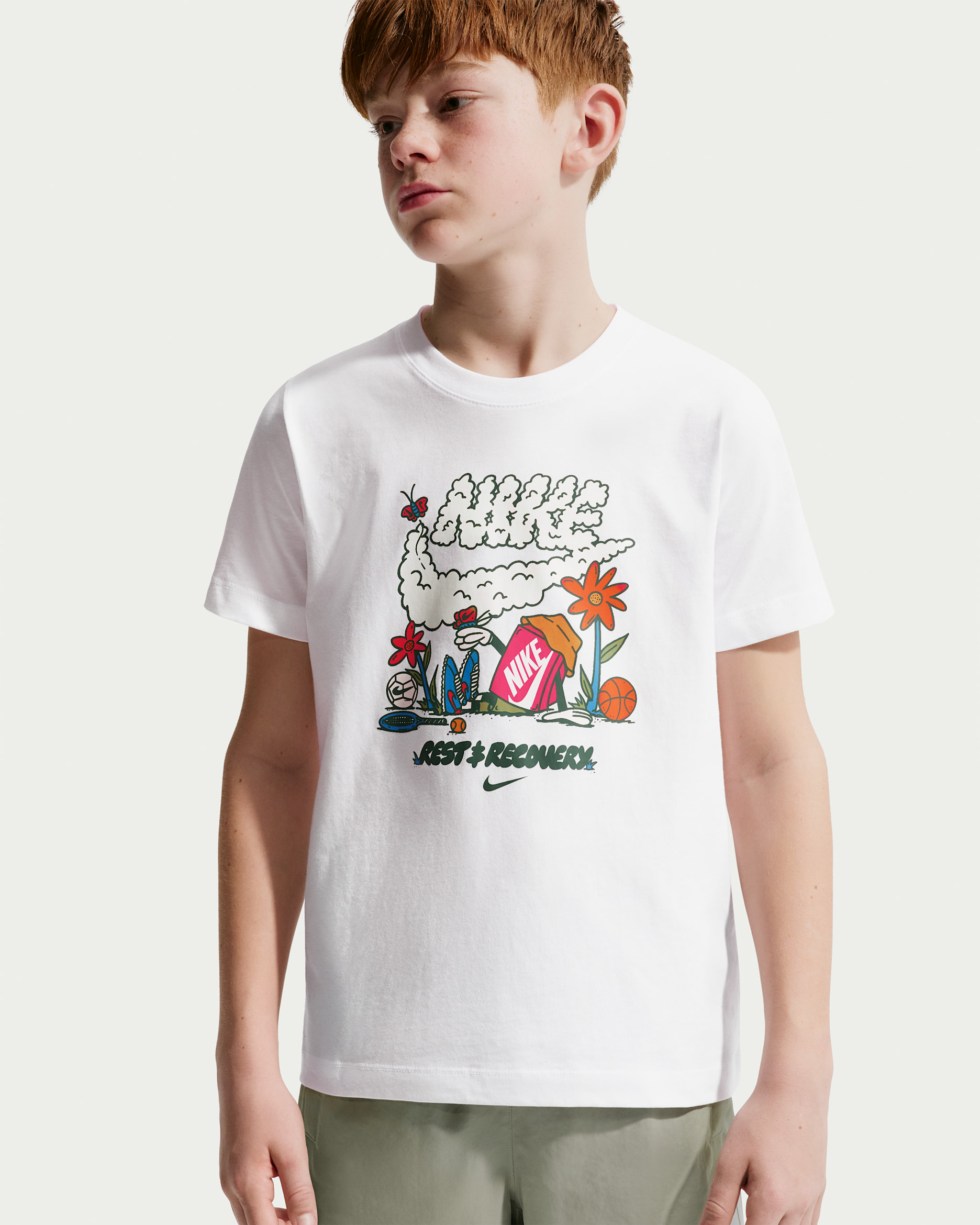 Nike Sportswear Big Kids' T-Shirt - White