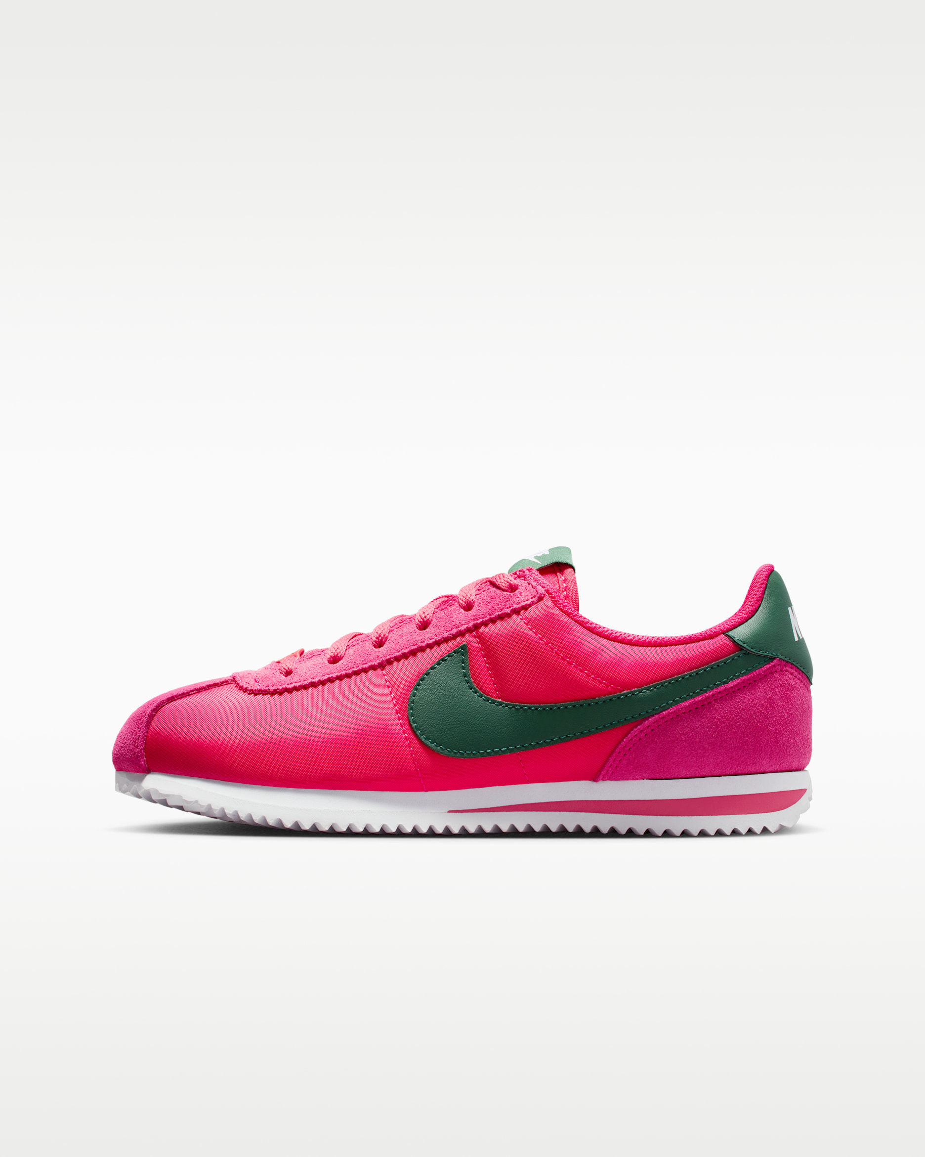 Nike Cortez Textile Big Kids' Shoes - Rush Pink/White/Fir