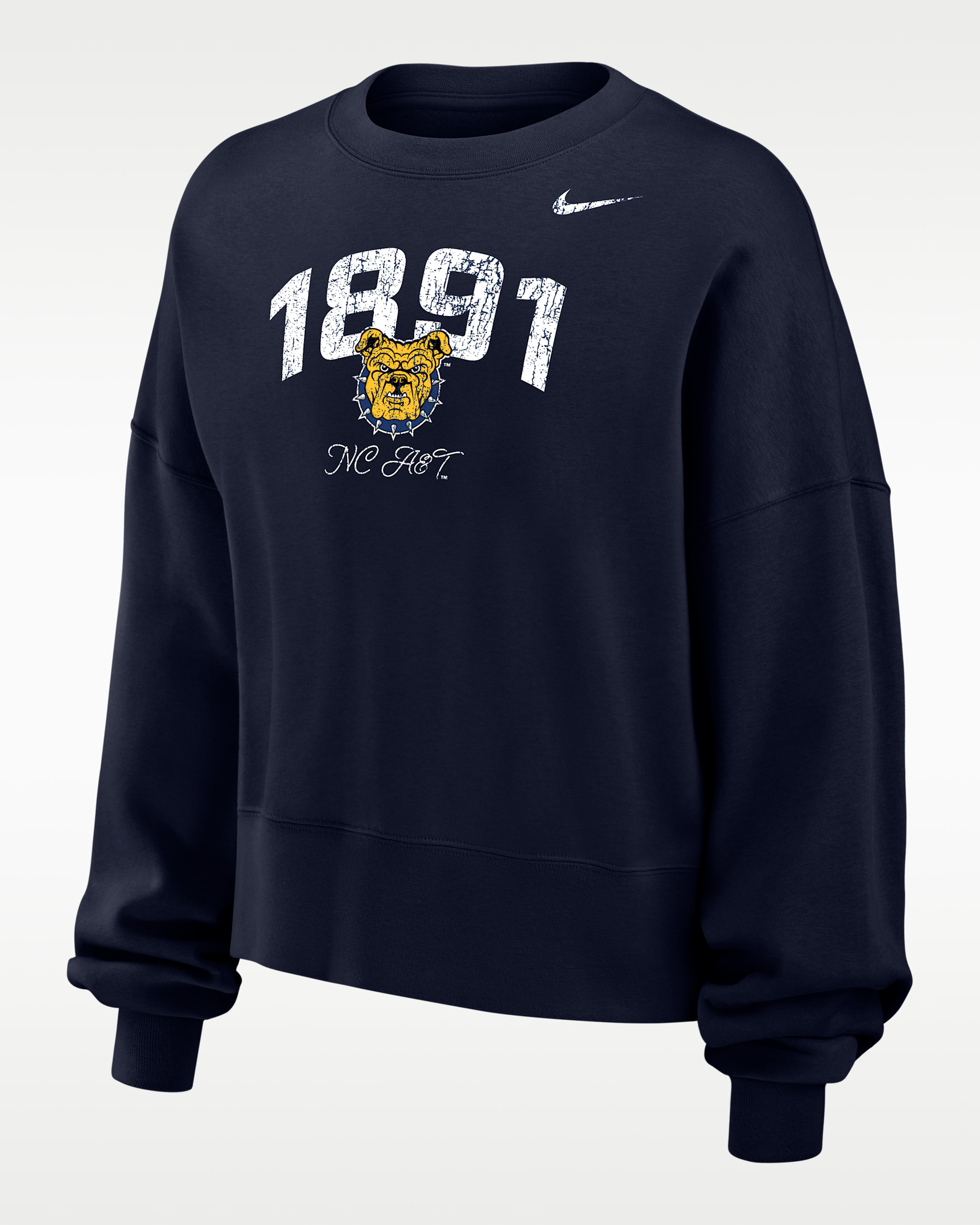 Nike College Phoenix Fleece (North Carolina A&T University) Women's Crew-Neck Sweatshirt - College Navy