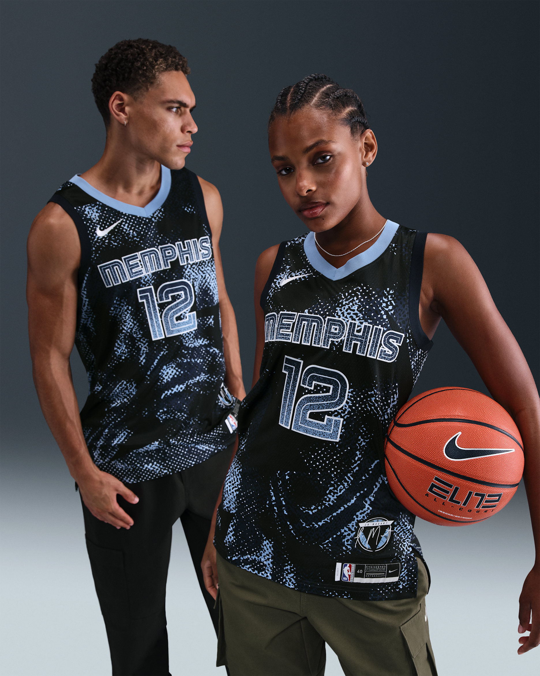 ジャ モラント メンフィス グリズリーズ 2025/26 セレクト シリーズ メンズ ナイキ Dri-FIT NBA スウィングマン ジャージー - カレッジネイビー/ホワイト