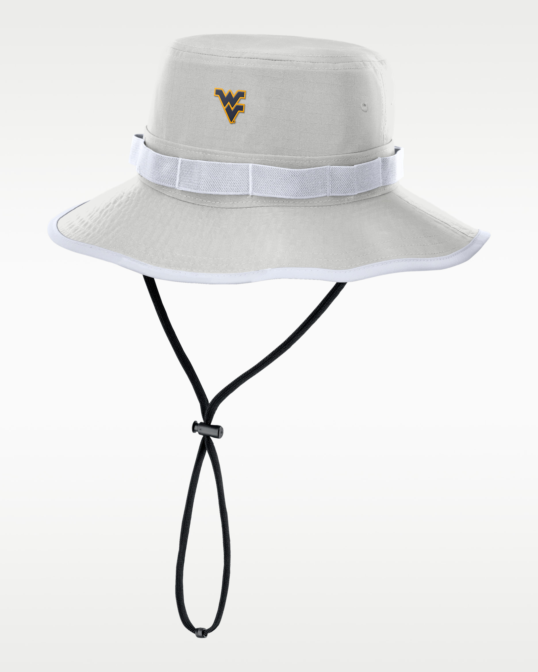 Gorro tipo pescador universitario Nike Dri-FIT para hombre West Virginia Sideline Apex Gameday Boonie - Gris