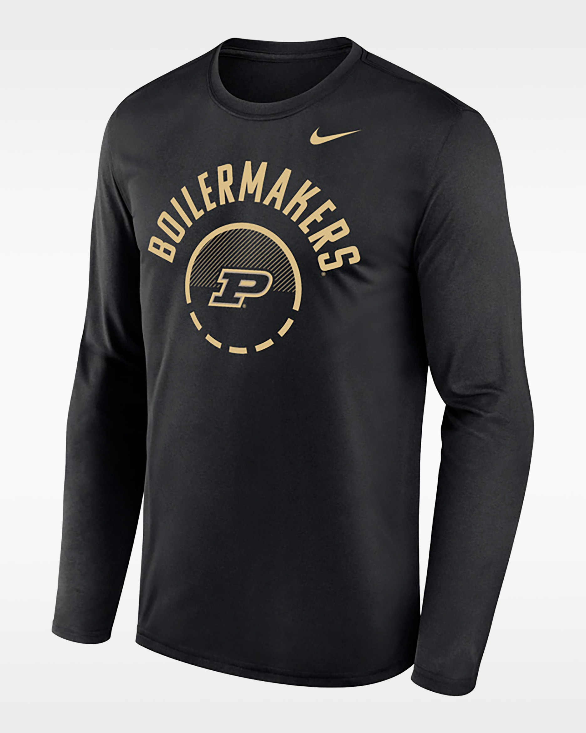 Playera de manga larga universitaria Nike Dri-FIT para hombre Purdue Basketball Shoot Around Legend - Negro