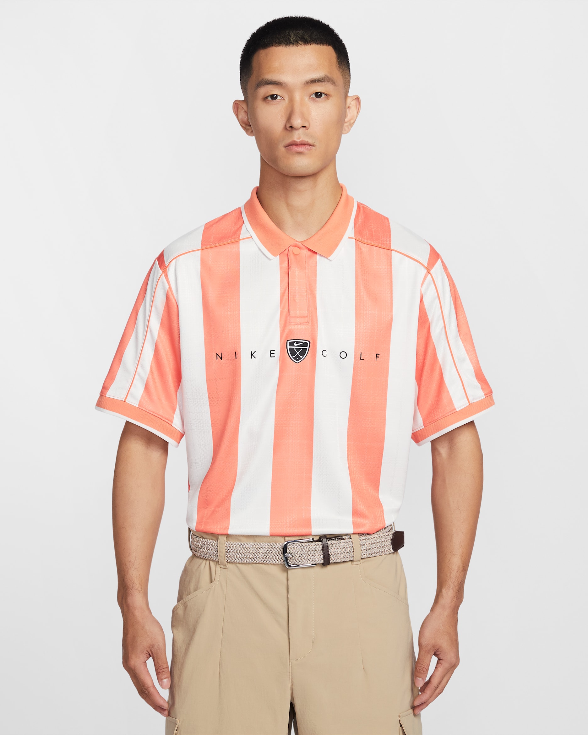 나이키 페어웨이 프레쉬 남성 드라이 핏 루즈 반팔 골프 폴로 - 오렌지 프로스트/오렌지 프로스트