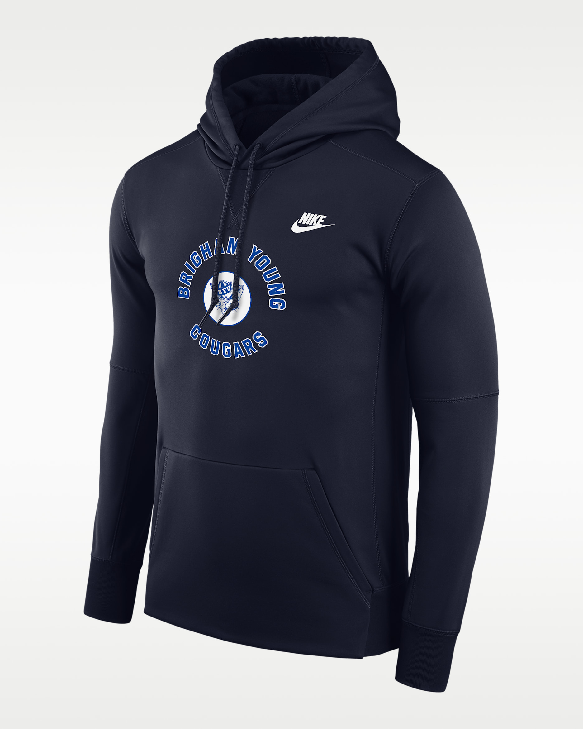 BYU Cougars Men's Nike Football Therma-FIT College Hoodie - College Navy
