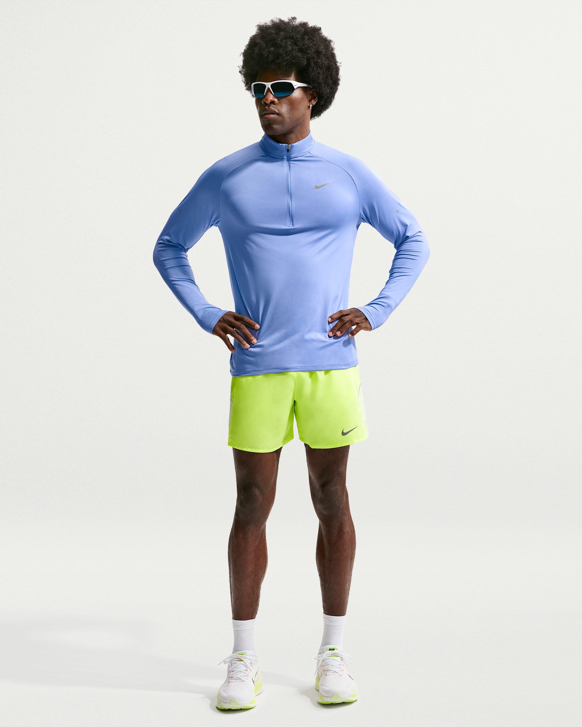 Shorts da running Dri-FIT con slip integrati 13 cm Nike Miler – Uomo - Volt Ice/Barely Volt