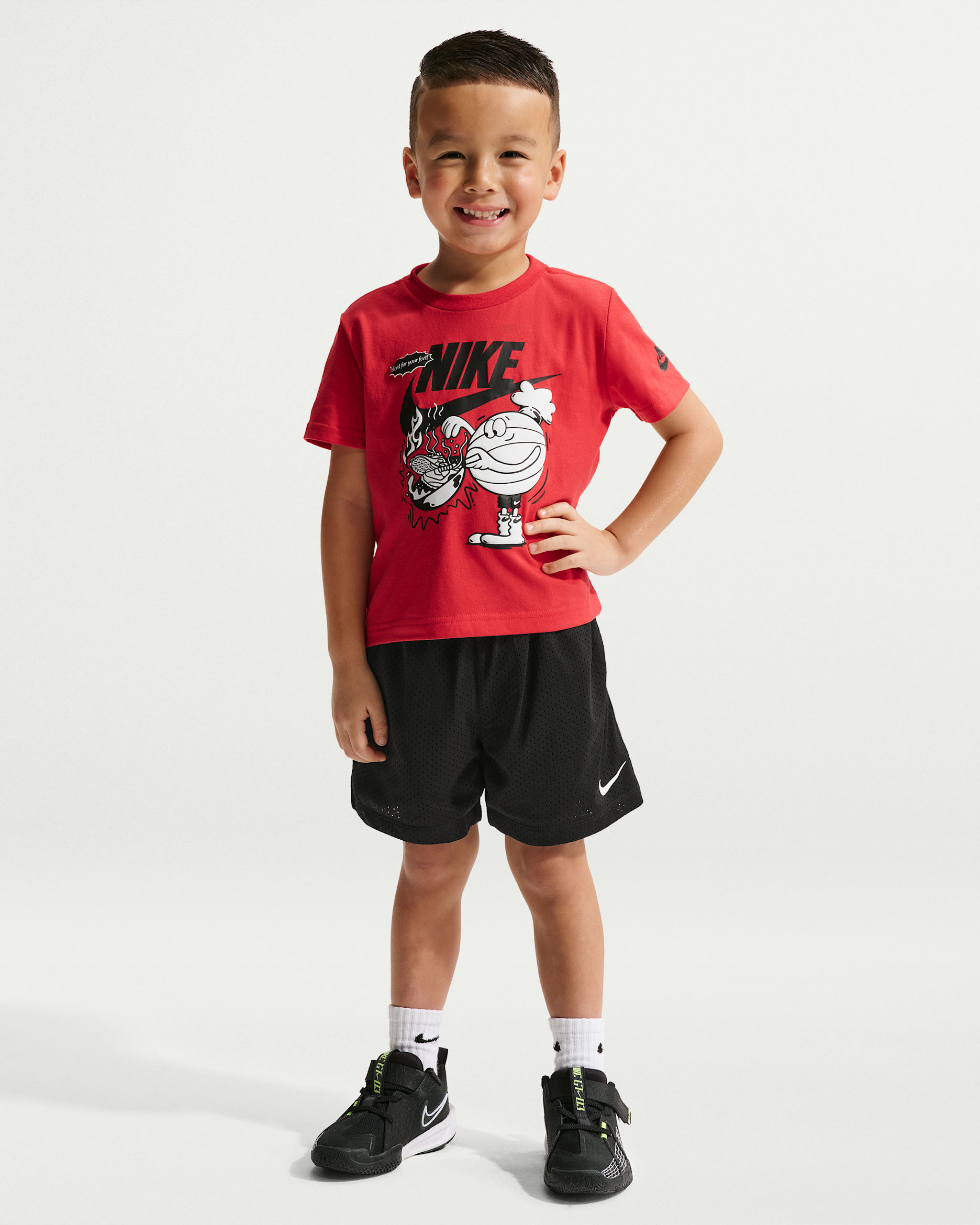 Nike Dri-FIT Toddler Multi Mesh Shorts - Black