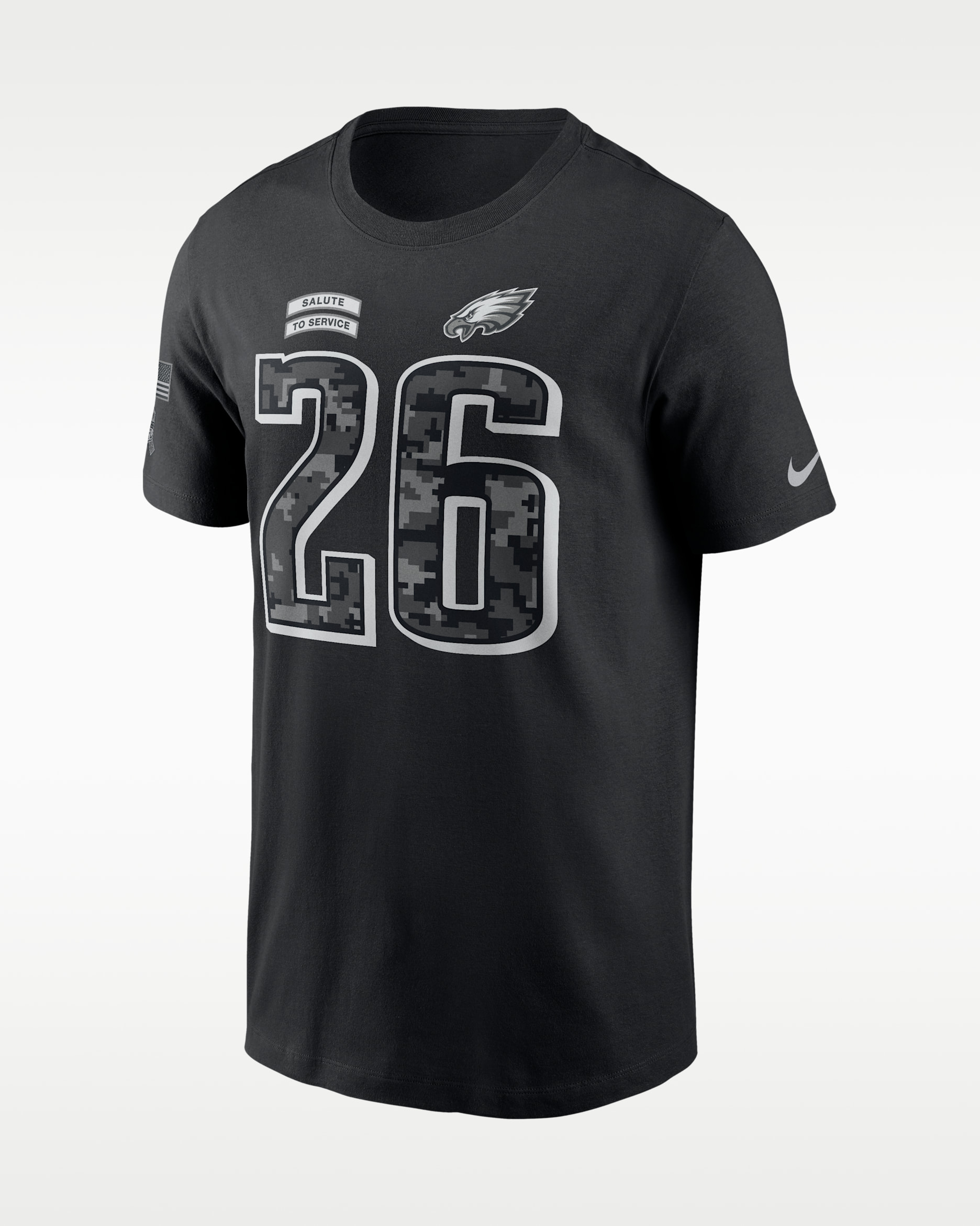 Saquon Barkley Philadelphia Eagles Salute to Service Men's Nike NFL T-Shirt - Black