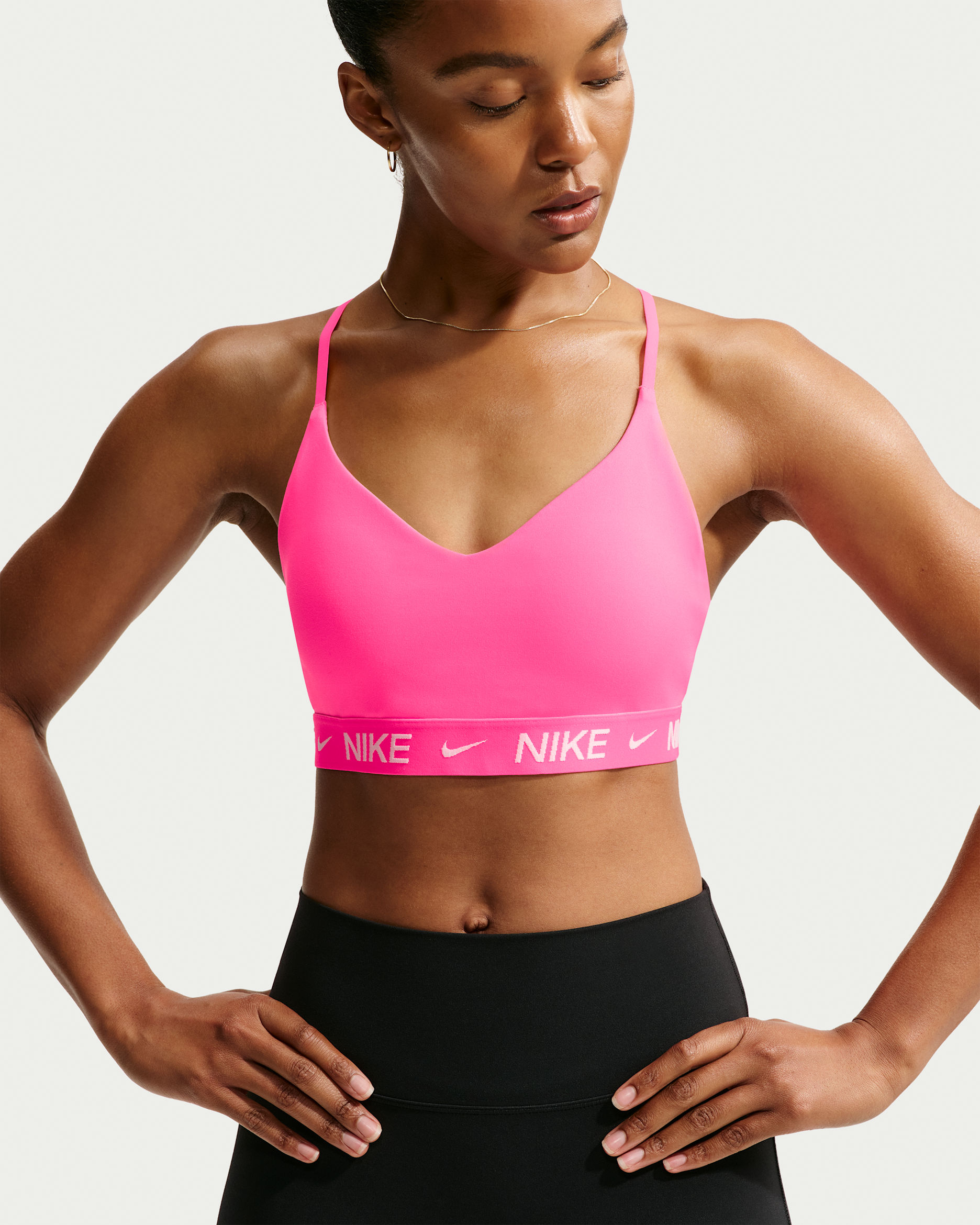 Bra imbottito regolabile Nike Indy Light Support – Donna - Hyper Pink
