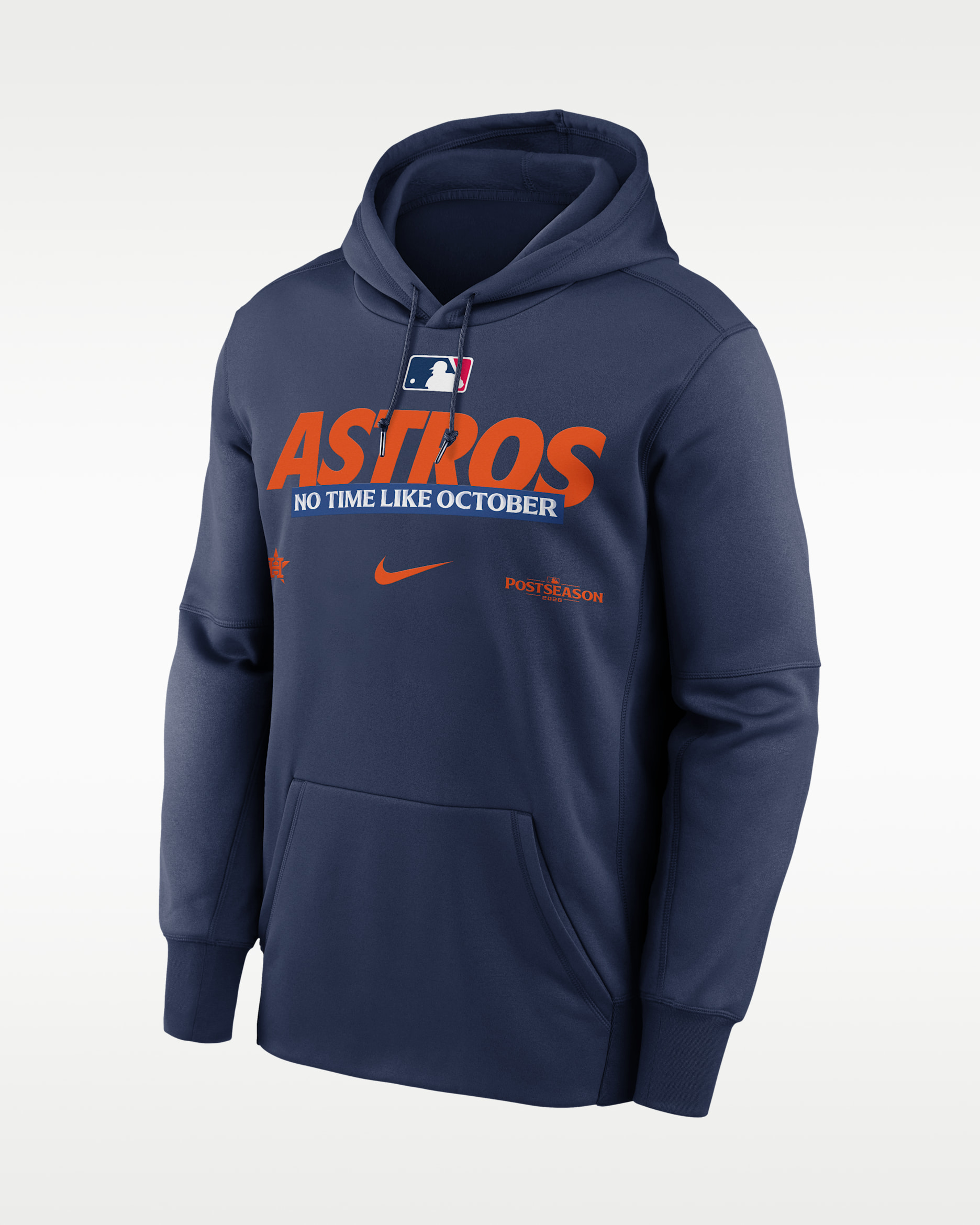Houston Astros 2026 Postseason Authentic Collection Men's Nike Therma-FIT MLB Pullover Hoodie - Navy