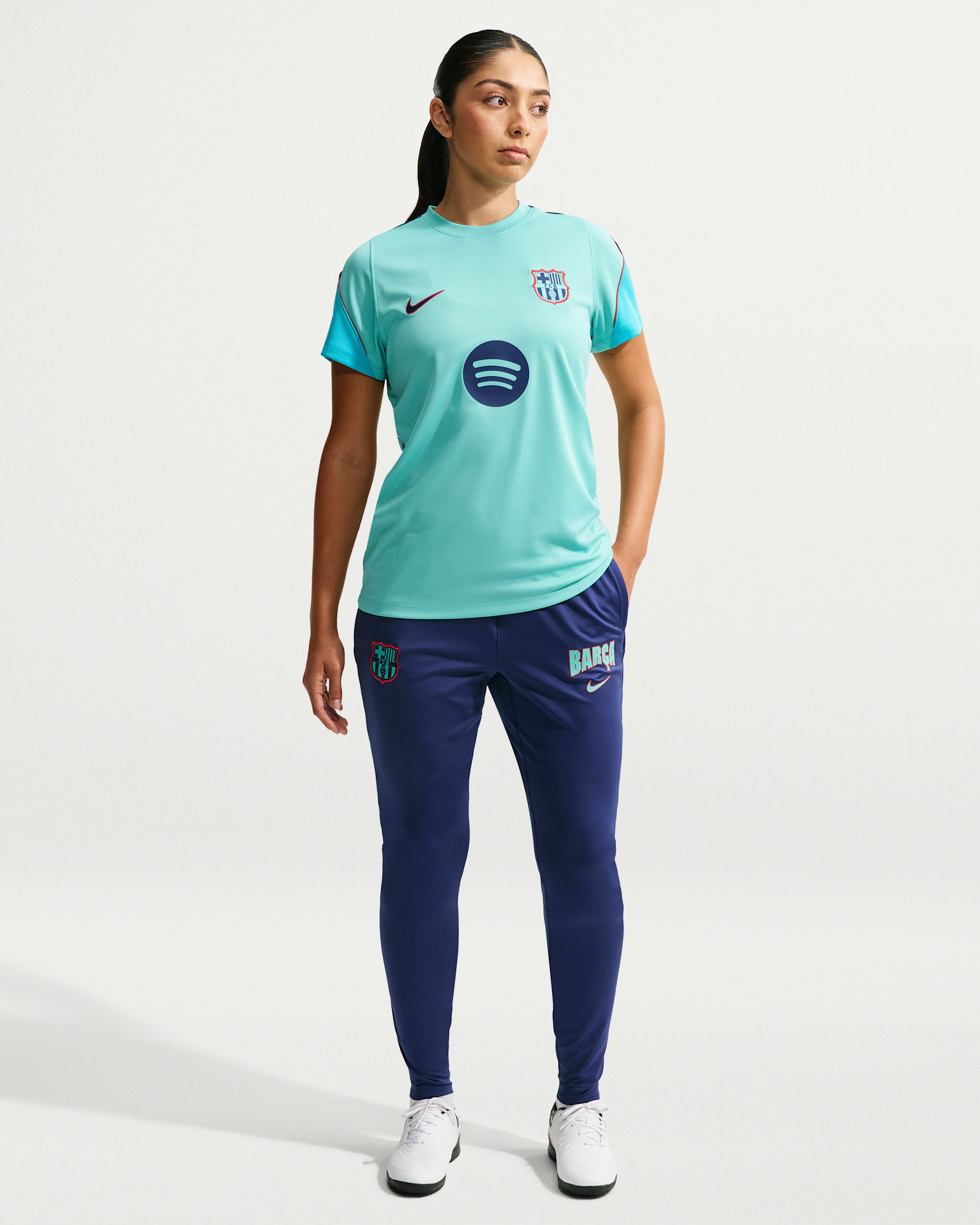 F.C. Barcelona Strike Third Women's Nike Dri-FIT Football Knit Pants - Loyal Blue/Loyal Blue/Green Frost