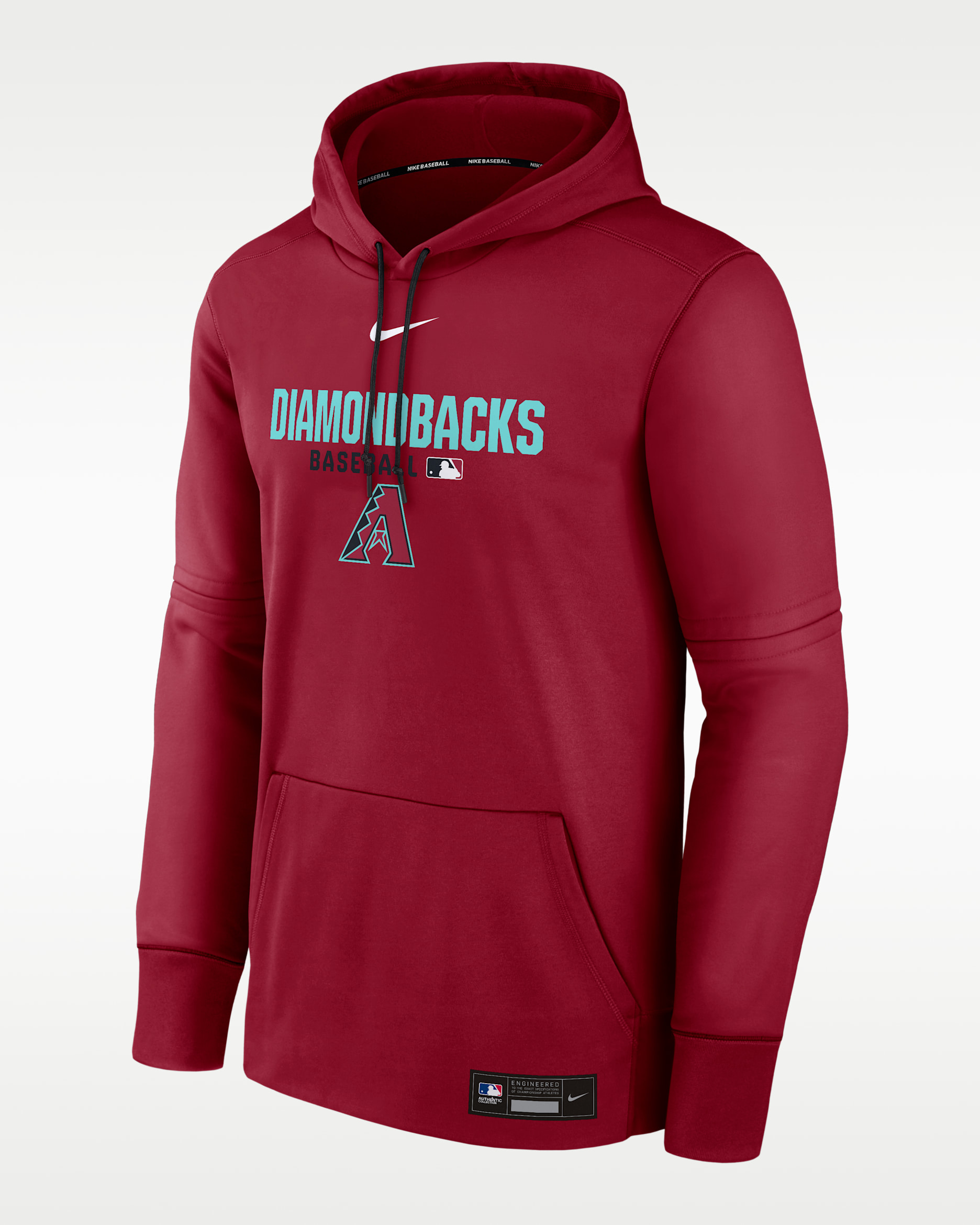 Arizona Diamondbacks Authentic Collection Men's Nike Therma MLB Pullover Hoodie - Maroon