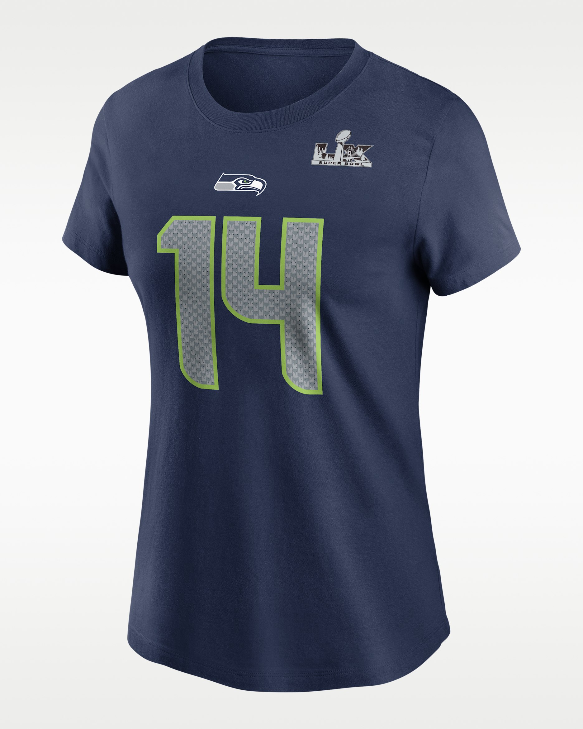 Sam Darnold Seattle Seahawks Super Bowl LX Women's Nike NFL T-Shirt - College Navy/Navy