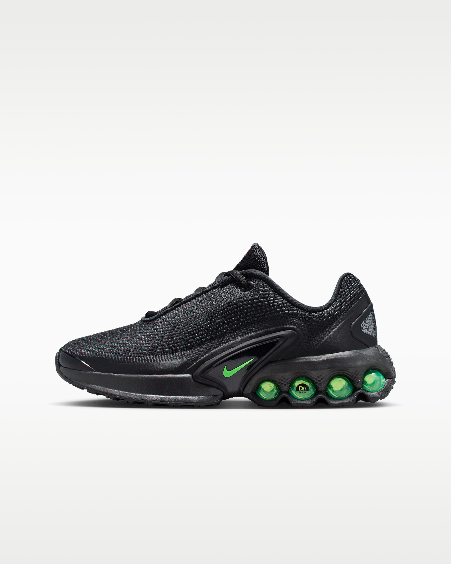 Nike Air Max Dn Older Kids' Shoes - Black/Black/Anthracite/Green Strike
