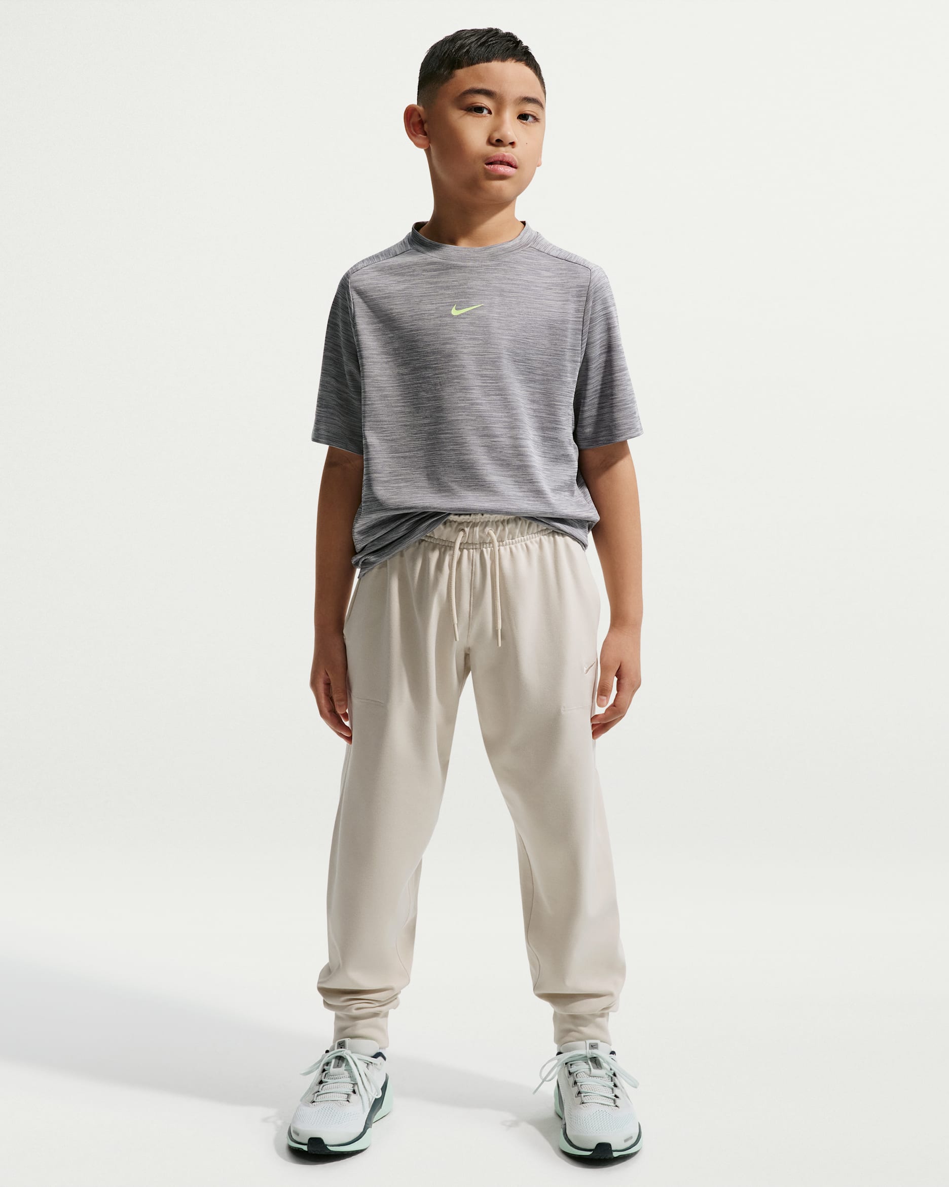 Nike Primary Nano Big Kids' (Boys') Dri-FIT UV Nano Joggers - Light Orewood Brown/Sail/Heather/Light Orewood Brown
