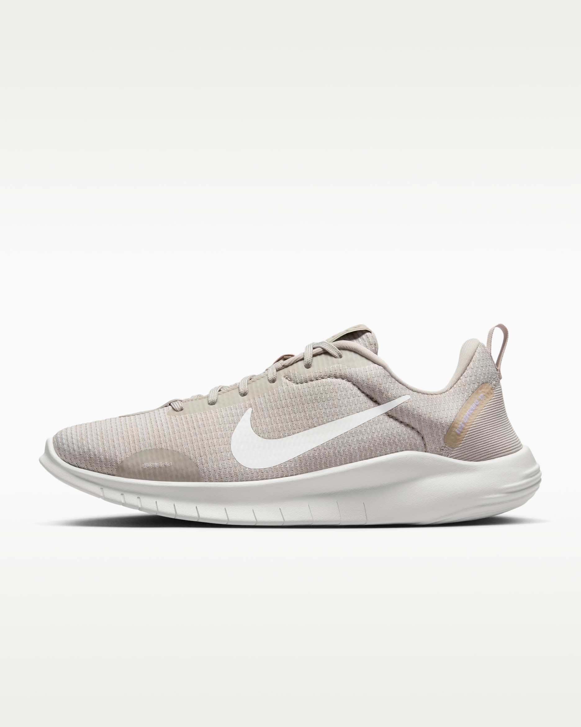 Nike Flex Experience Run 12 Women's Road Running Shoes - Light Iron Ore/Metallic Gold Grain/Lilac Bloom/White